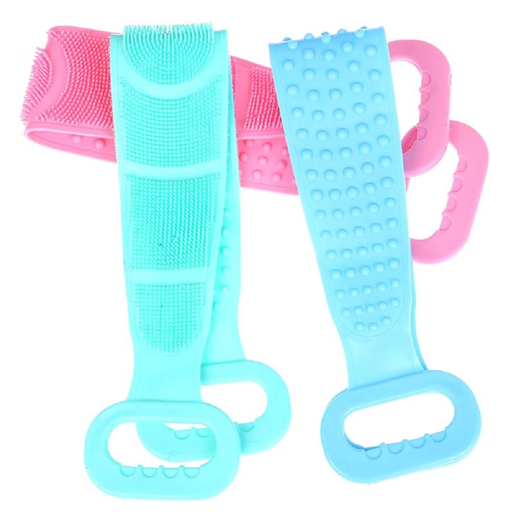 Twiclo Silicone Shower Brush for Exfoliating & Cleansing - Soft Bristle Bath Body Scrubber Brush (1 Pack, Multi-Color) - Perfect for Spa, Back Scrubbing & Dead Skin Removal
