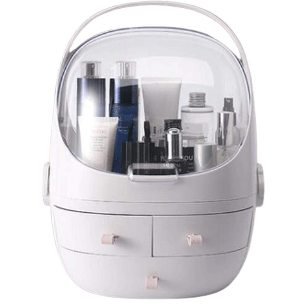 ZAJ 3-Tier Drawer Makeup Organizer - Clear Acrylic Cosmetic Storage Box for Bathroom Countertop, Bedroom Dresser | Dustproof Beauty Display Stand with Smooth Gliding Drawers (Color: D) | Perfect for Organizing Lipsticks, Brushes & Skincare Products