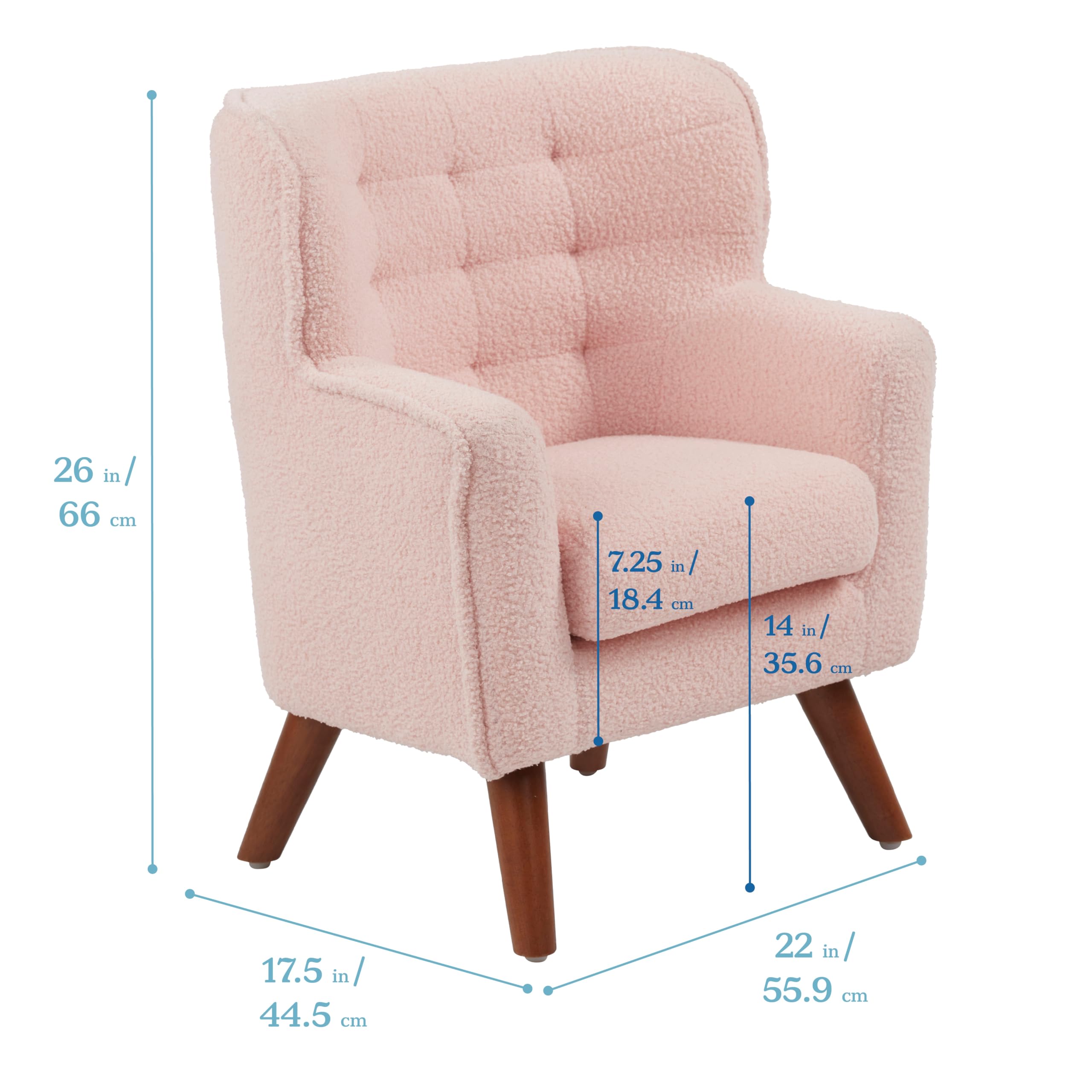 ECR4Kids Mila Arm Chair for Kids - Sturdy & Comfortable Pink Children's Chair for Classroom, Playroom & Bedroom - Toddler Furniture with Armrests