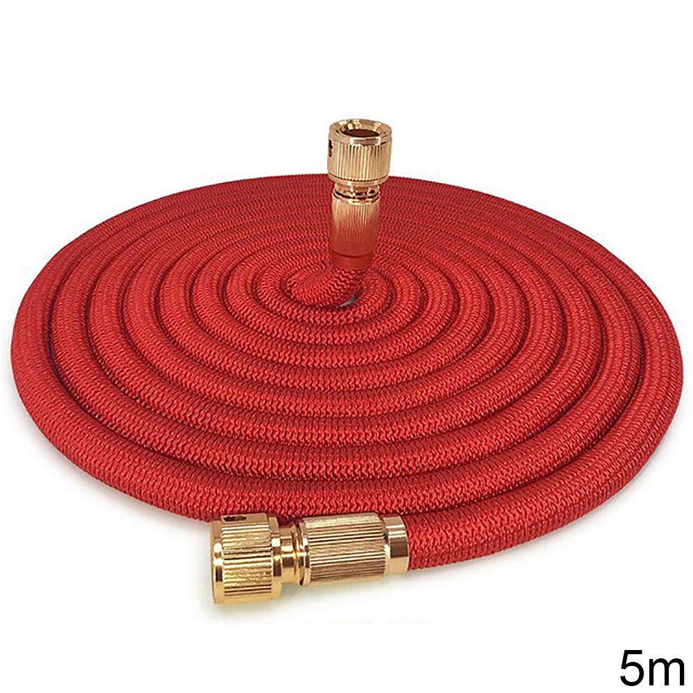 Bocotous 50FT Heavy Duty Metal Garden Hose with High Pressure Nozzle - Flexible Water Hose for Home, Lawn, Car Washing & Outdoor Cleaning