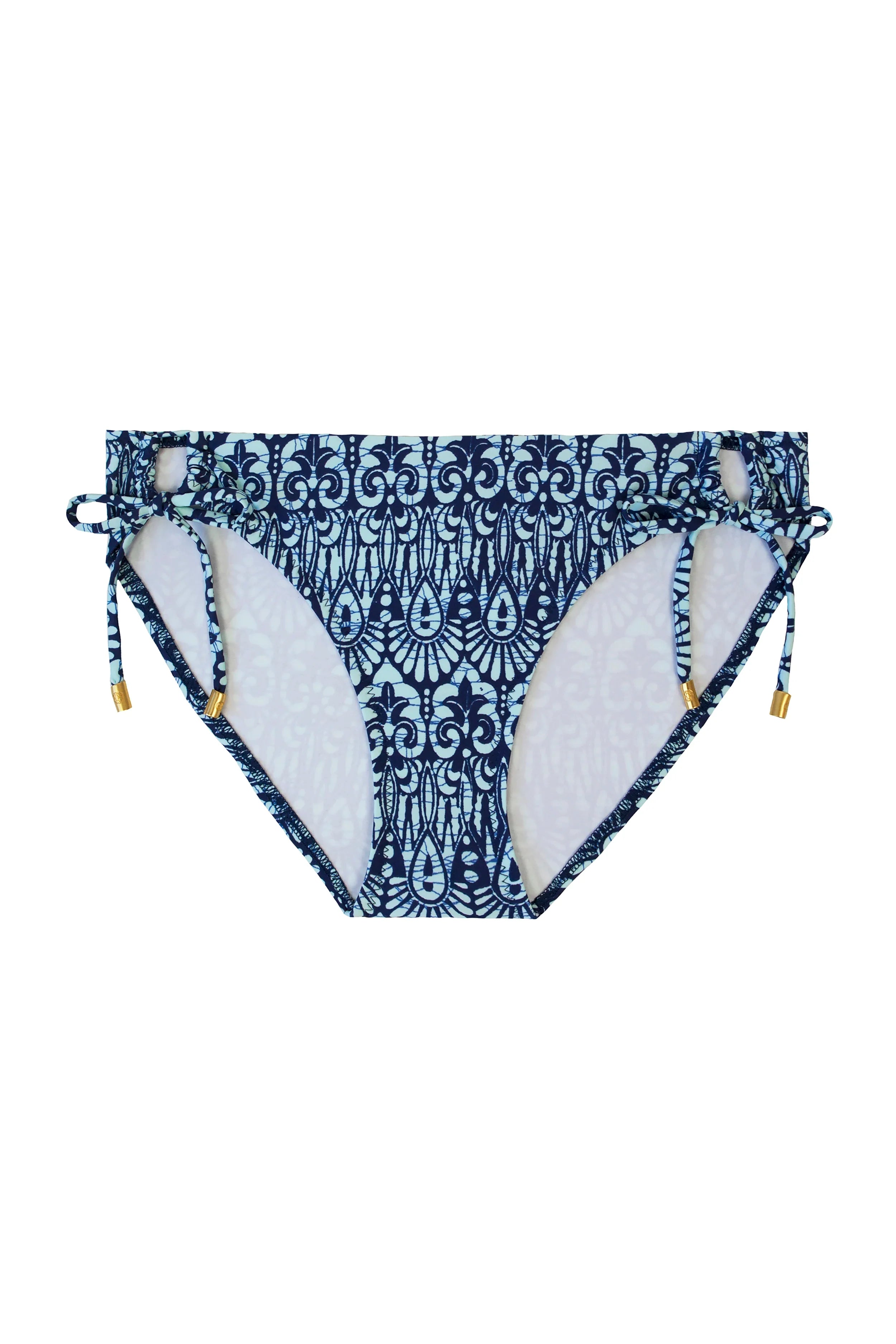 Tunnel Side Hipster Underwear for Women | Island Batik Navy Blue Cotton Panties - Comfortable Everyday Wear & Sleepwear