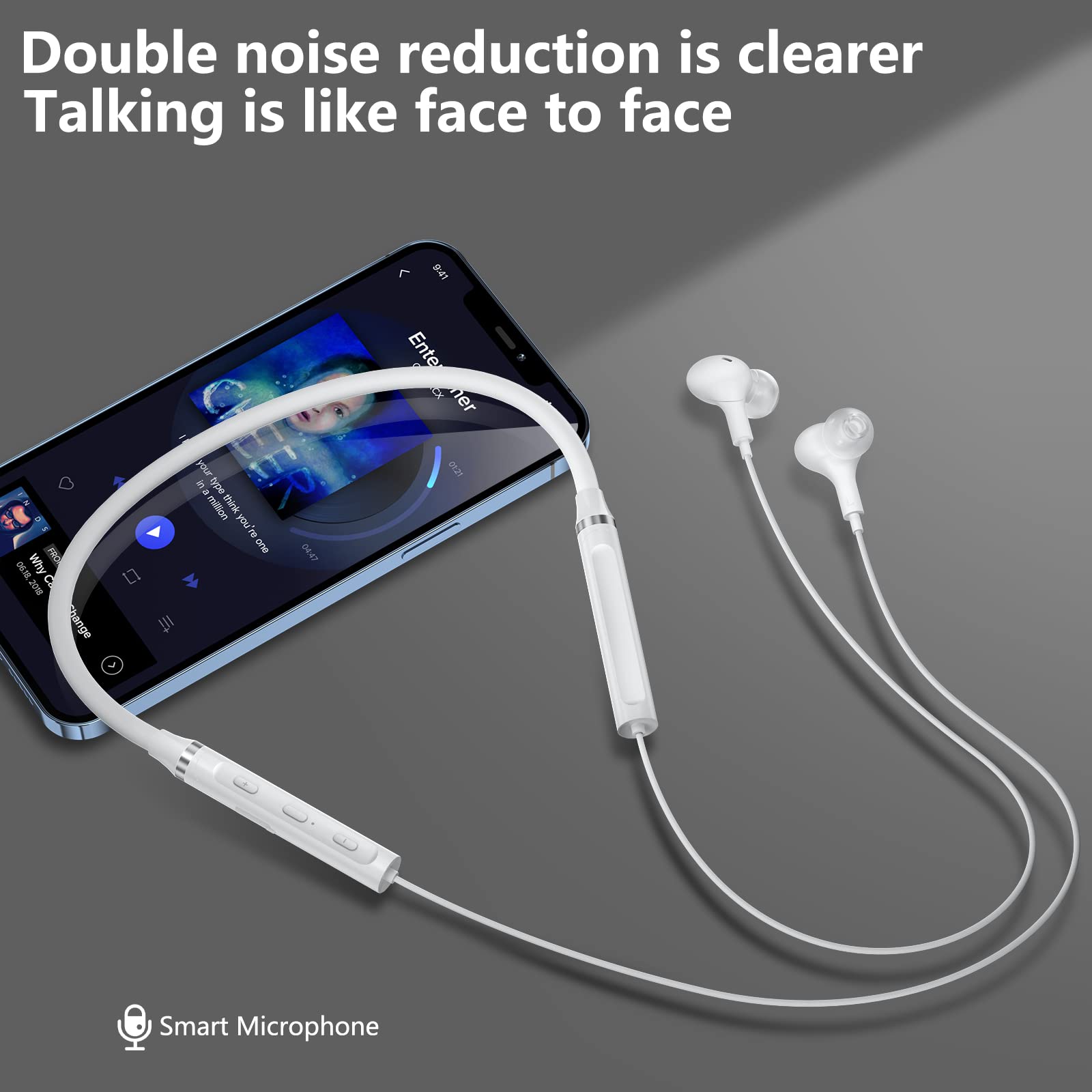 Bluetooth Neckband Headphones with Noise Cancelling - Wireless Magnetic Earbuds for Samsung S24/S23/S22/S21/Fe, iPhone 16/15/14/Pro Max, Galaxy Z Fold 6/Flip 5/4, Pixel 8/7/6A - Stereo Sound with Built-in Mic | Perfect for Workouts, Commuting & Travel