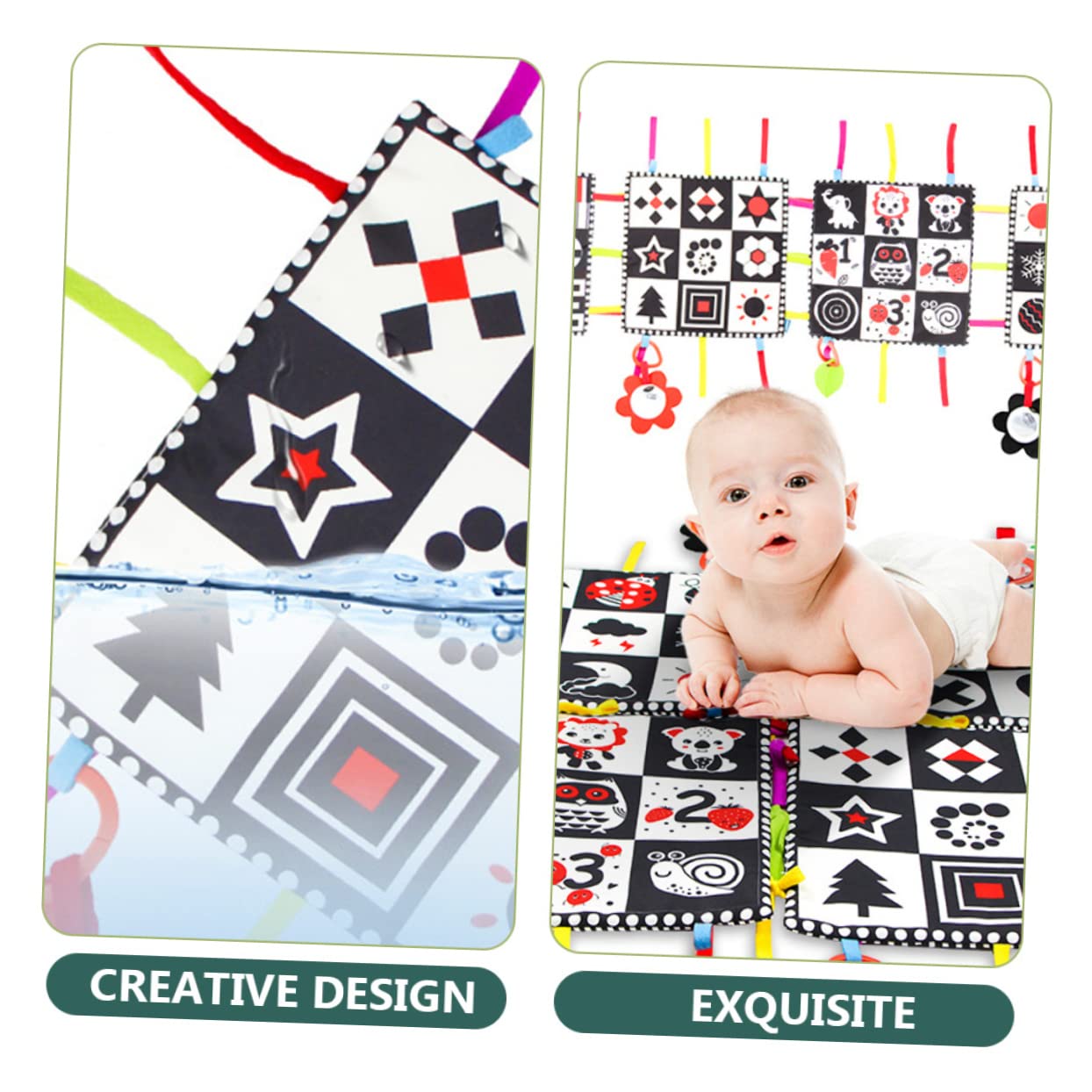 FAVOMOTO 5-Piece Baby Play Mat Set - Soft & Sturdy Non-Slip Tummy Time and Crawling Mat for Infants & Toddlers - Perfect for Nursery, Daycare, and Playroom Floor Protection