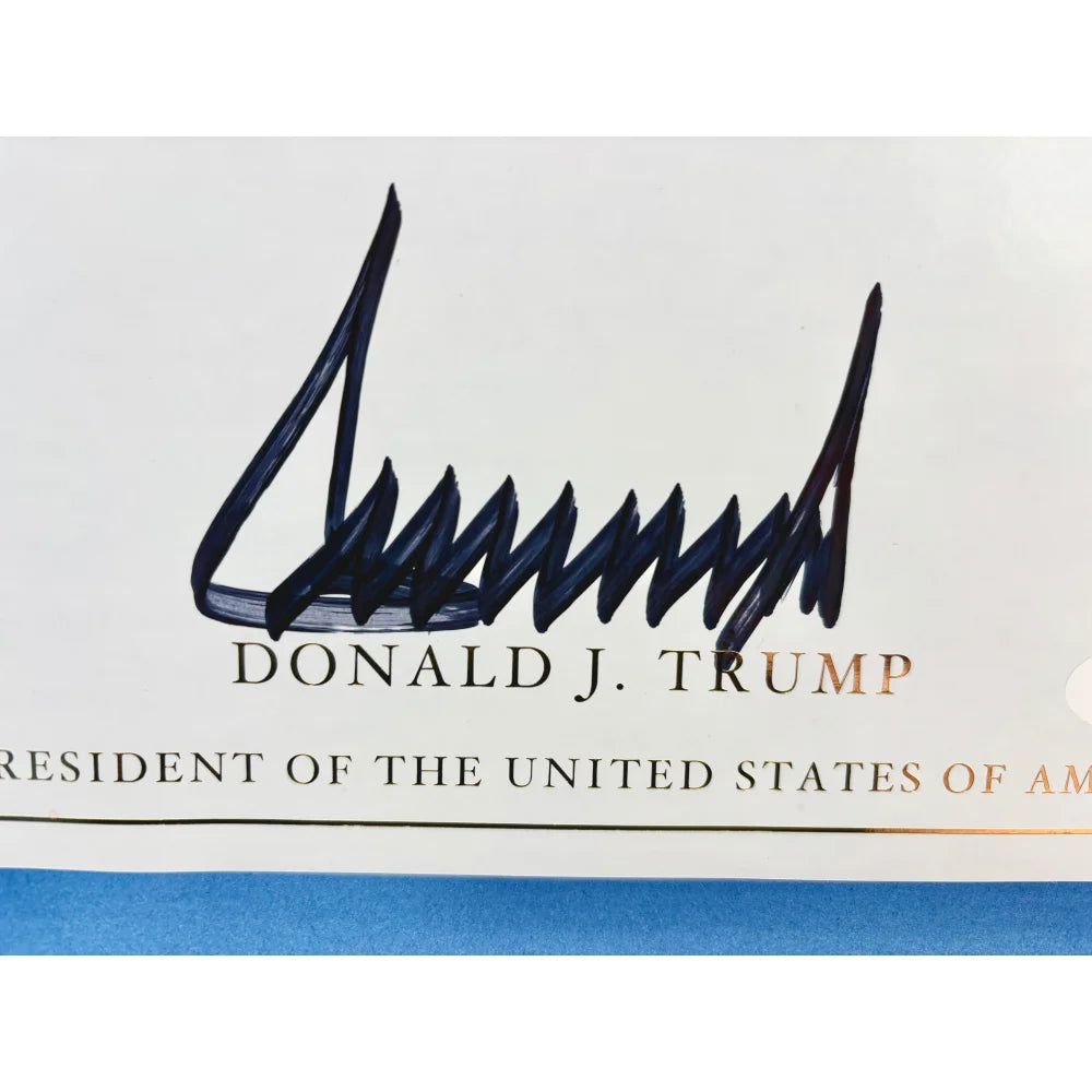 Authentic Donald Trump Signed 'Save America' Book with JSA COA - Collectible Memorabilia for Political Enthusiasts & History Buffs