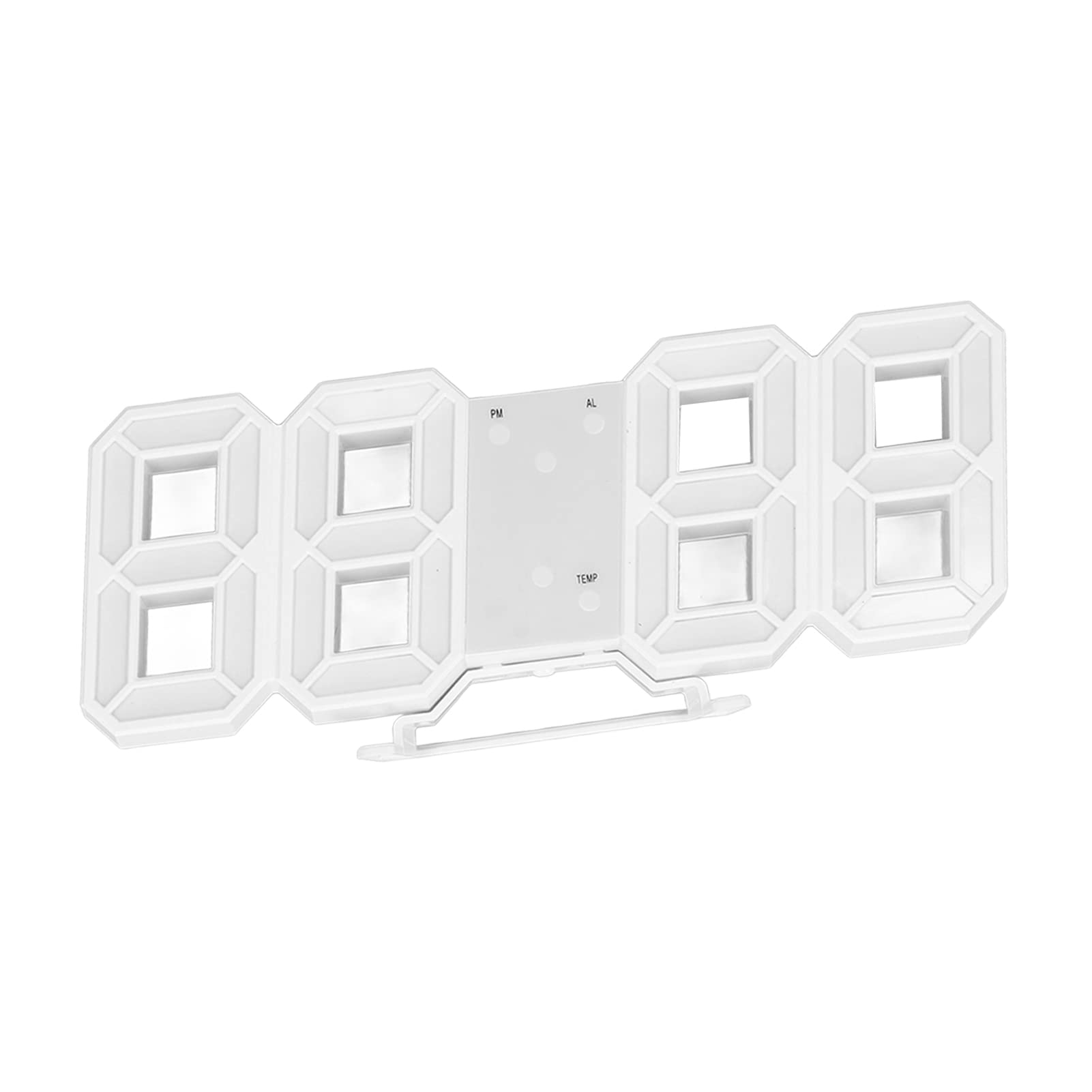 FTVOGUE 3D LED Digital Alarm Clock with Temperature Display - Wall Mount & Desktop Clock for Home, Office, Bedroom, Living Room - Easy to Read Red Numbers (Perfect for Nightstand, Gift, and Travel Use)