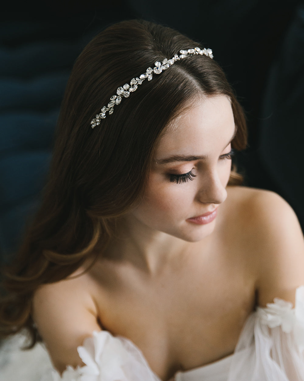 Simone Crystal Headband for Women - Sparkling Rhinestone Hair Accessories for Weddings, Parties & Special Occasions