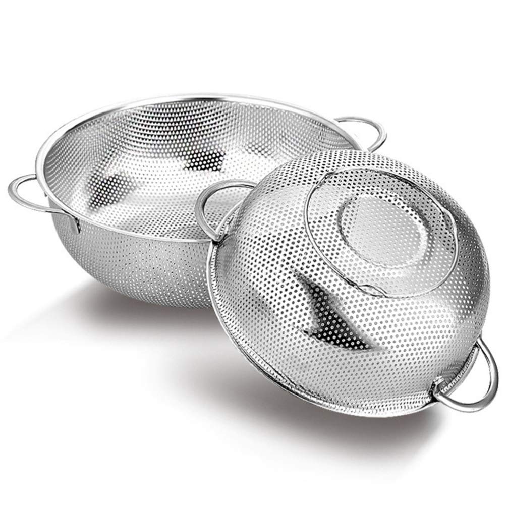 Stainless Steel Kitchen Basket - Fruit & Vegetable Drain Storage Basket for Organizing Produce | Perfect for Pantry, Refrigerator & Countertop Use