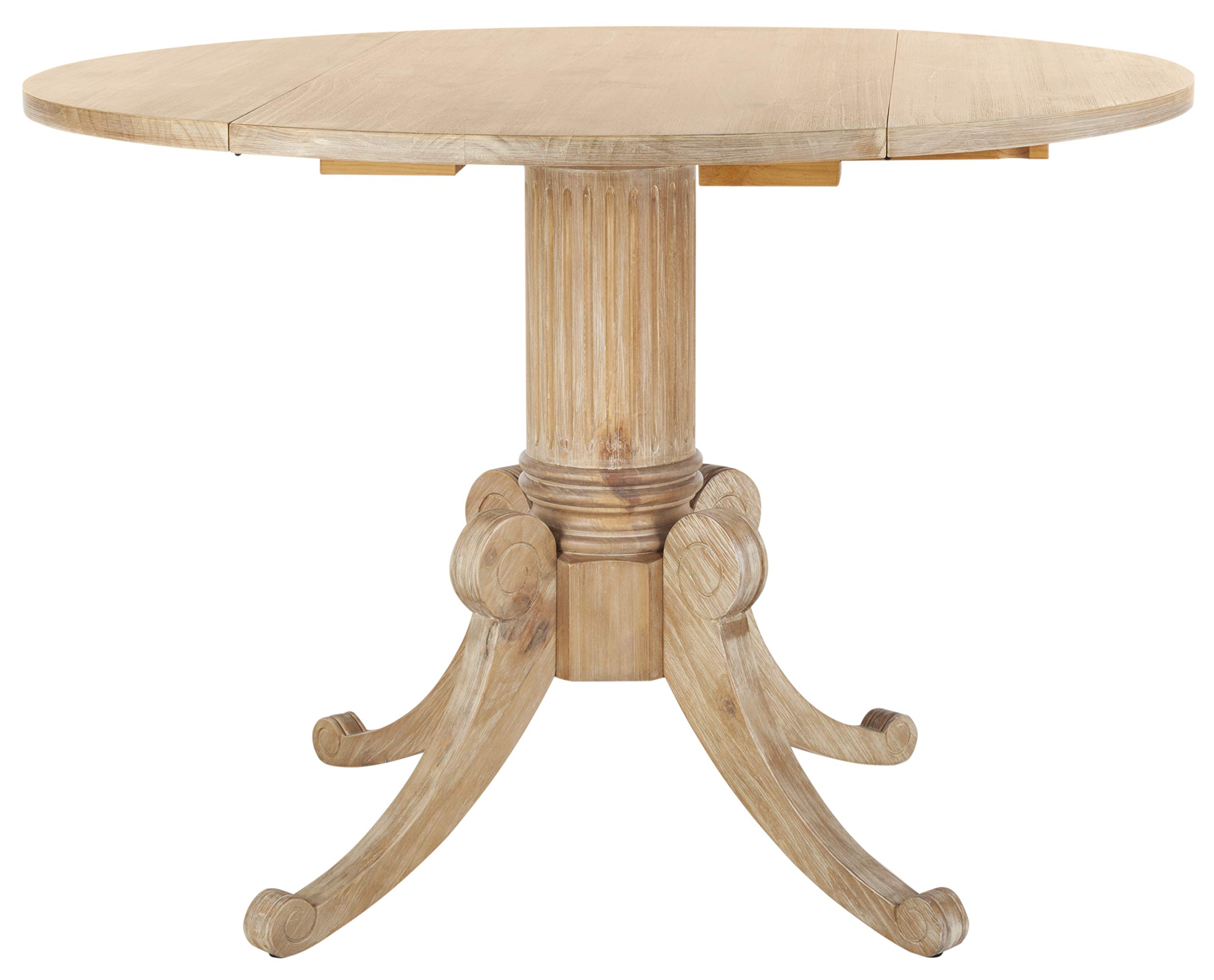 Safavieh Forest Traditional Rustic Drop Leaf Dining Table - Solid Wood Farmhouse Kitchen Table for Small Spaces & Cozy Dining Rooms