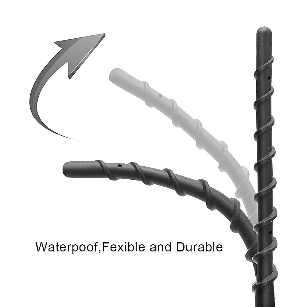 VOFONO 9 Inch Short Car Radio Antenna Replacement for 2007-2025 Jeep Wrangler & Gladiator JL JK JT Unlimited Sport Rubicon Sahara Mojave Willys 4xe - Perfect for Off-Roading & Enhanced FM/AM Reception