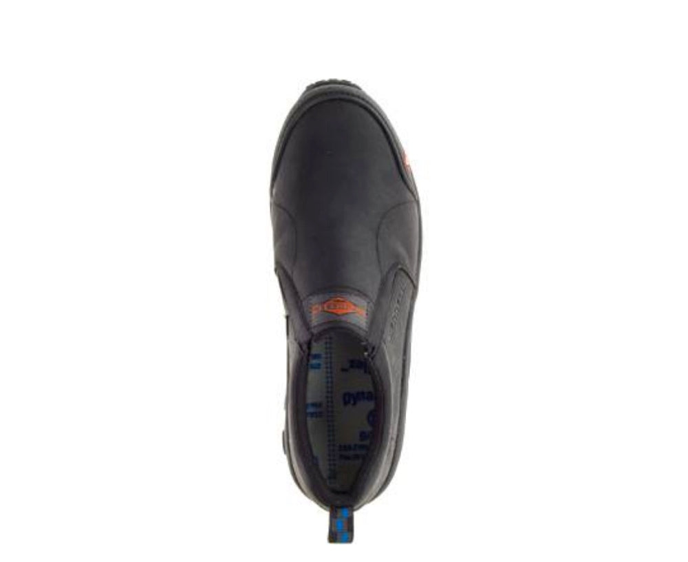 Merrell Jungle Moc Unisex Composite Toe Slip-On Work Shoes - Black (J003347) | Waterproof & Slip-Resistant for Construction, Warehouse & Outdoor Work