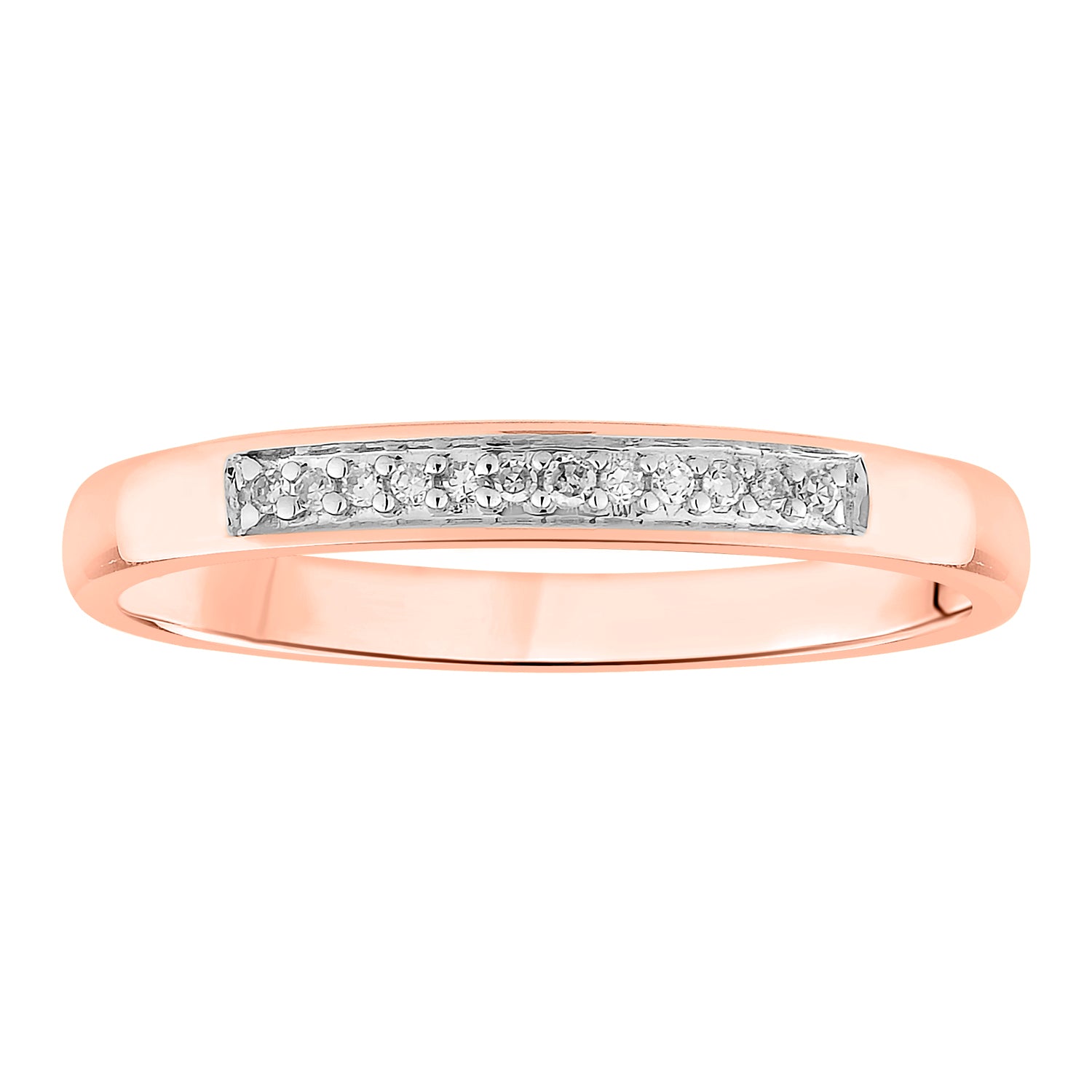 9ct Rose Gold Diamond Ring with 12 Brilliant Cut Diamonds - Elegant Jewelry for Engagement, Wedding & Anniversary Gifts