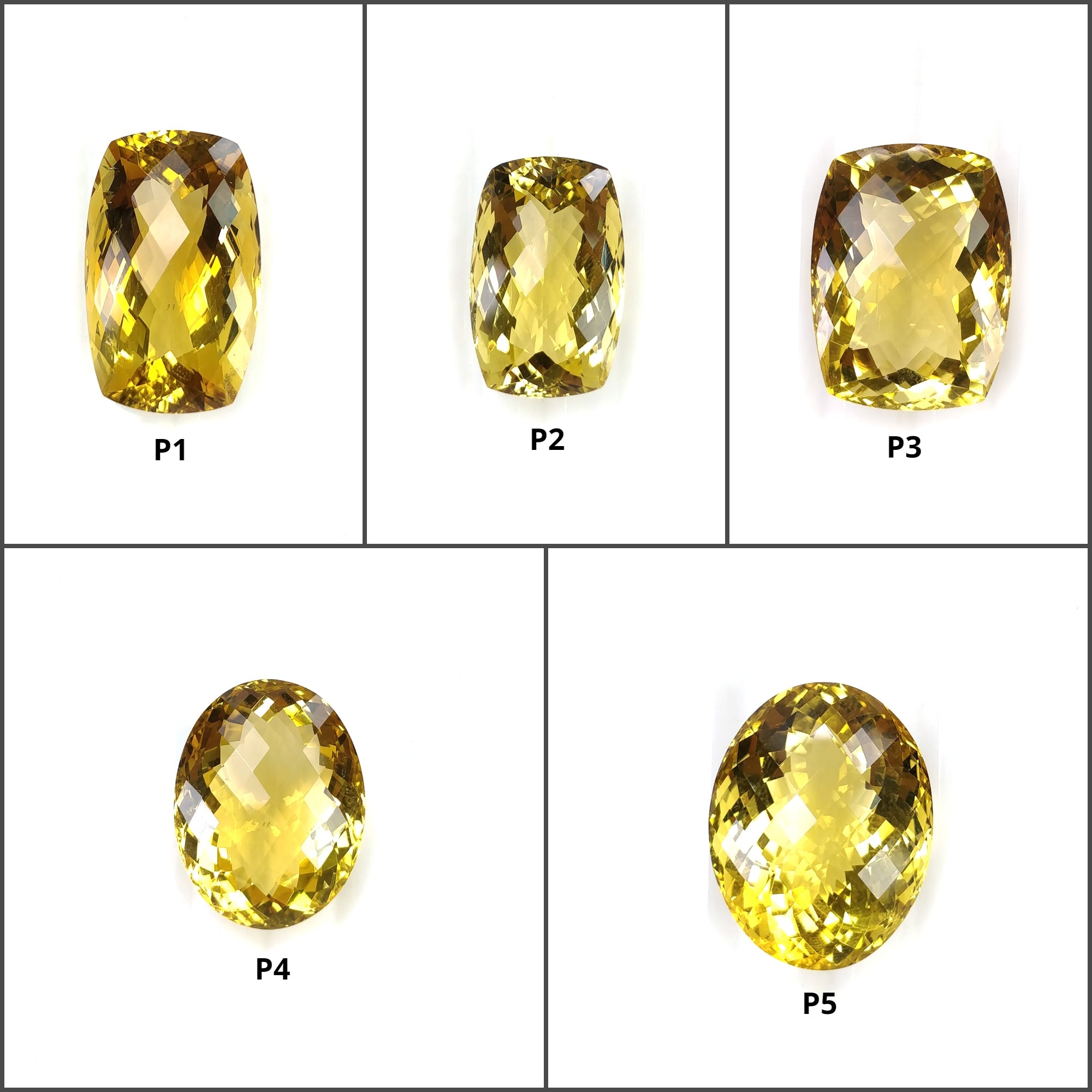 Natural Untreated Yellow Citrine Gemstone - Checker Cut Cushion & Oval Shape for Jewelry Making & Healing Crystals | Perfect for Rings, Necklaces & Energy Work