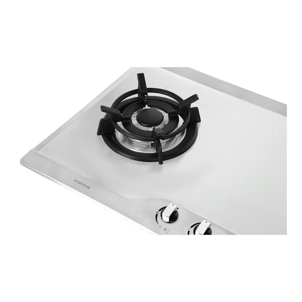 EF EFH 3970 TN VSB 86cm Built-in Stainless Steel Gas Hob - 4 Burner Cooktop for Modern Kitchens | Perfect for Home Cooking & Professional Chefs