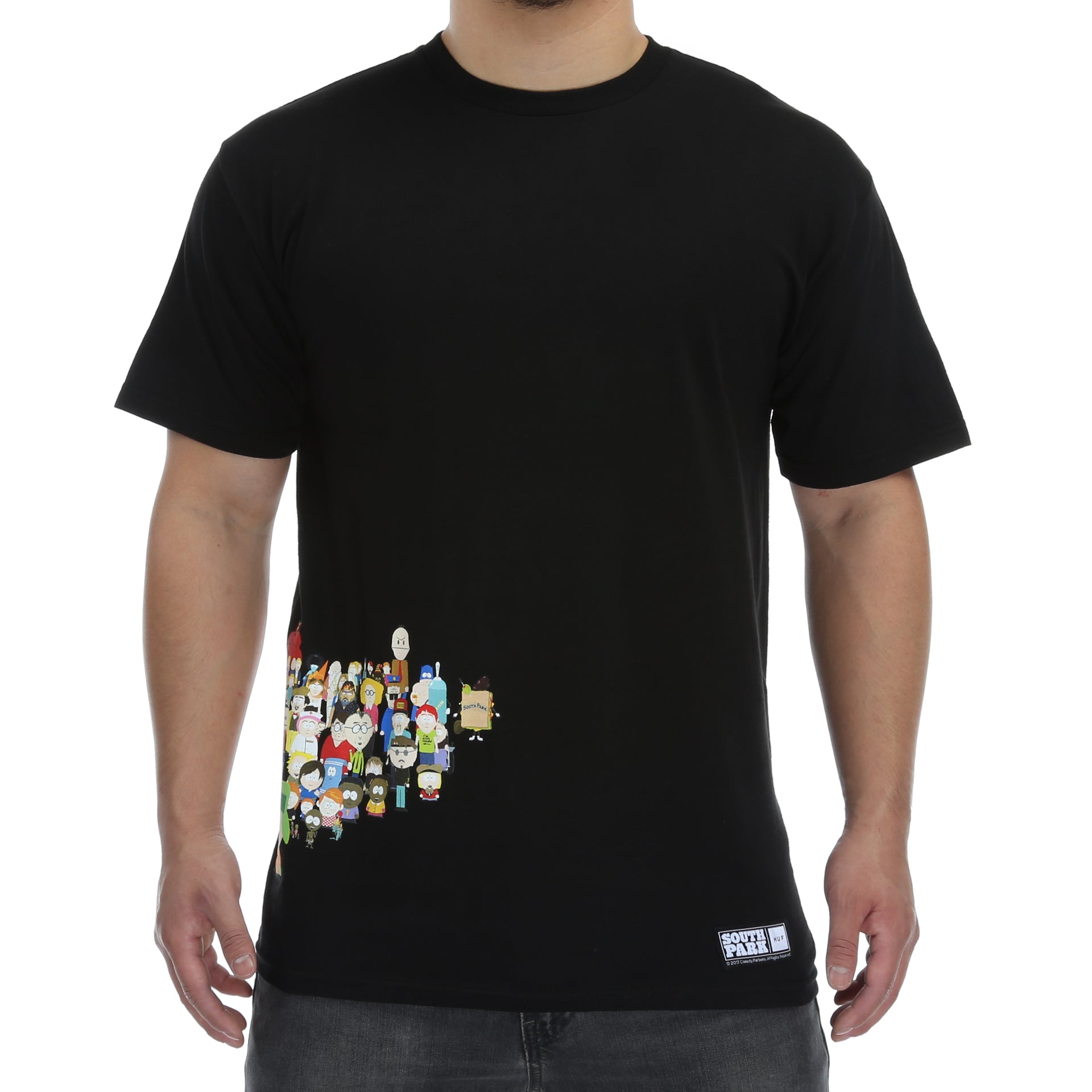 Huf x South Park Opening Tee Black - Limited Edition Graphic T-Shirt for Cartoon Fans | Perfect for Casual Wear, Street Style & South Park Merch Collectors