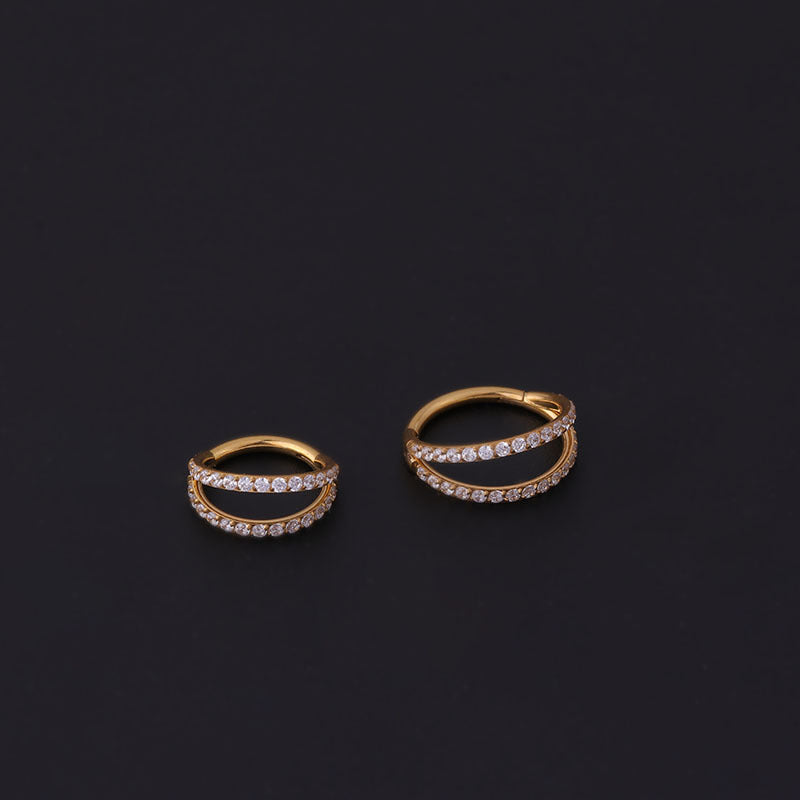 16G CZ Eternity Nose Ring Hoop - Seamless Clicker Nose Stud for Women | Hypoallergenic Surgical Steel Nose Jewelry | Perfect for Everyday Wear, Parties & Special Occasions