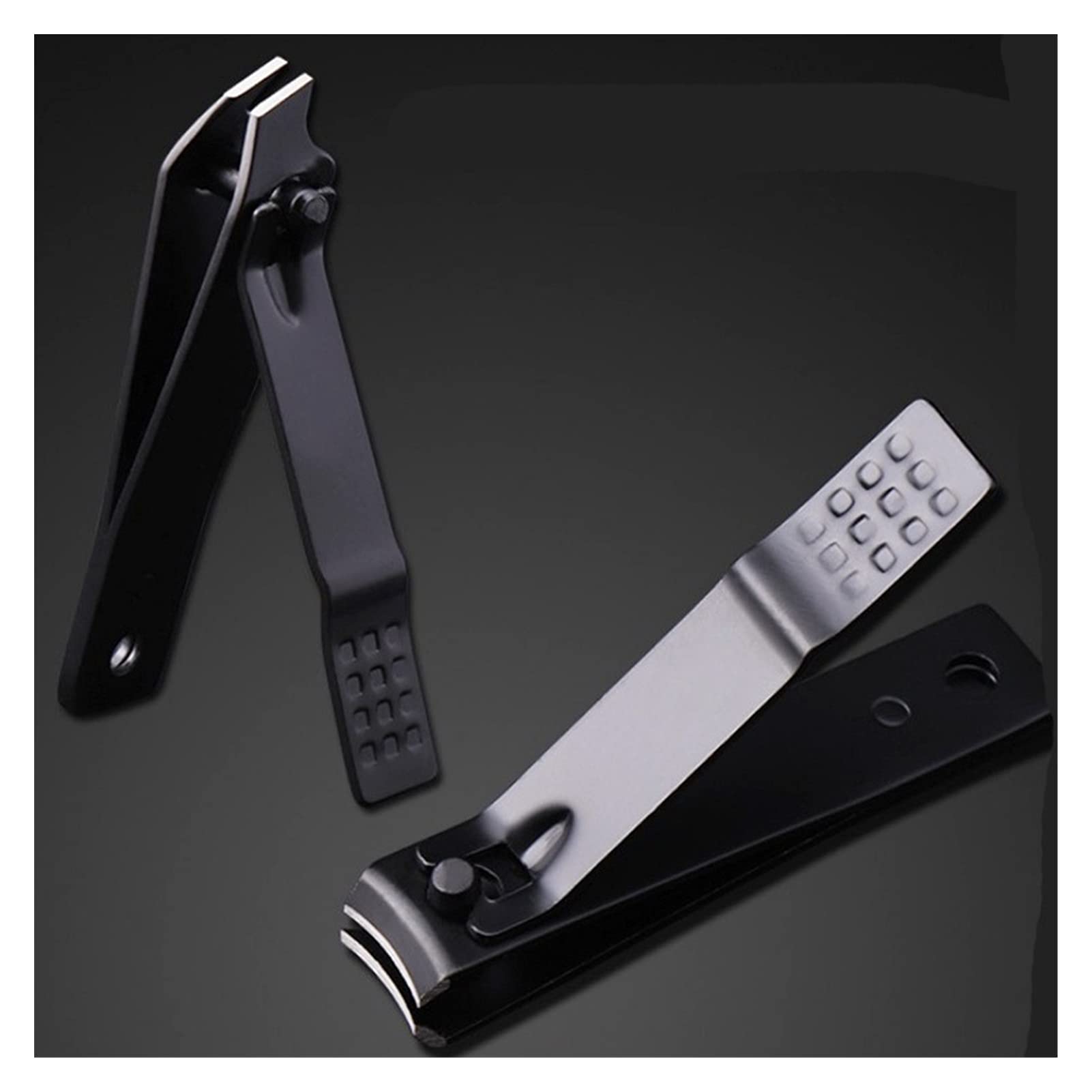 Professional 15-Piece Nail Clipper Set for Adults - Black Manicure Cutters with 7 Bonus Tools - Durable Nail Care Kit for Home, Travel & Salon Use