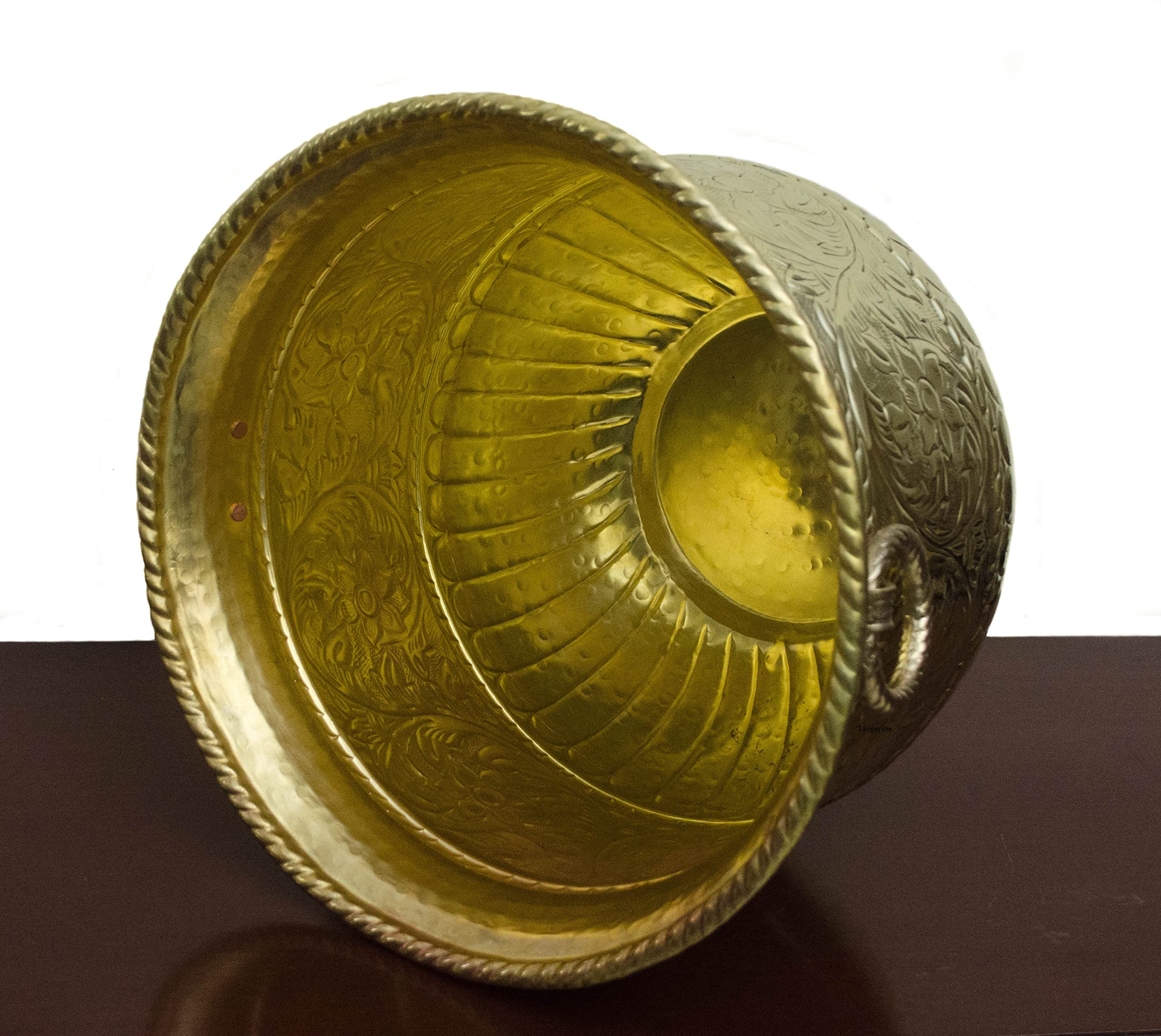 Handcrafted Brass Planter Pot with Lacquer Finish - 16 Inch Diameter x 13 Inch Height - Elegant Home & Office Decor for Plants, Flowers and Indoor Gardening