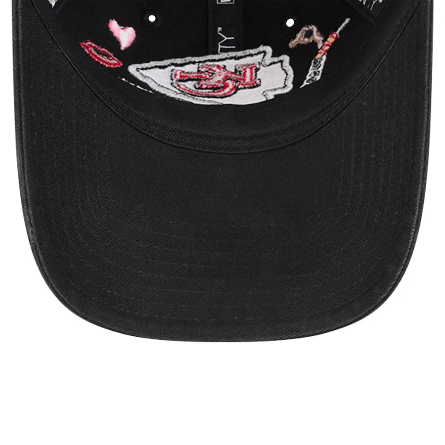 New Era Kansas City Chiefs Women's 9Twenty Adjustable Black Snapback Hat - Perfect for NFL Games, Tailgating & Casual Wear