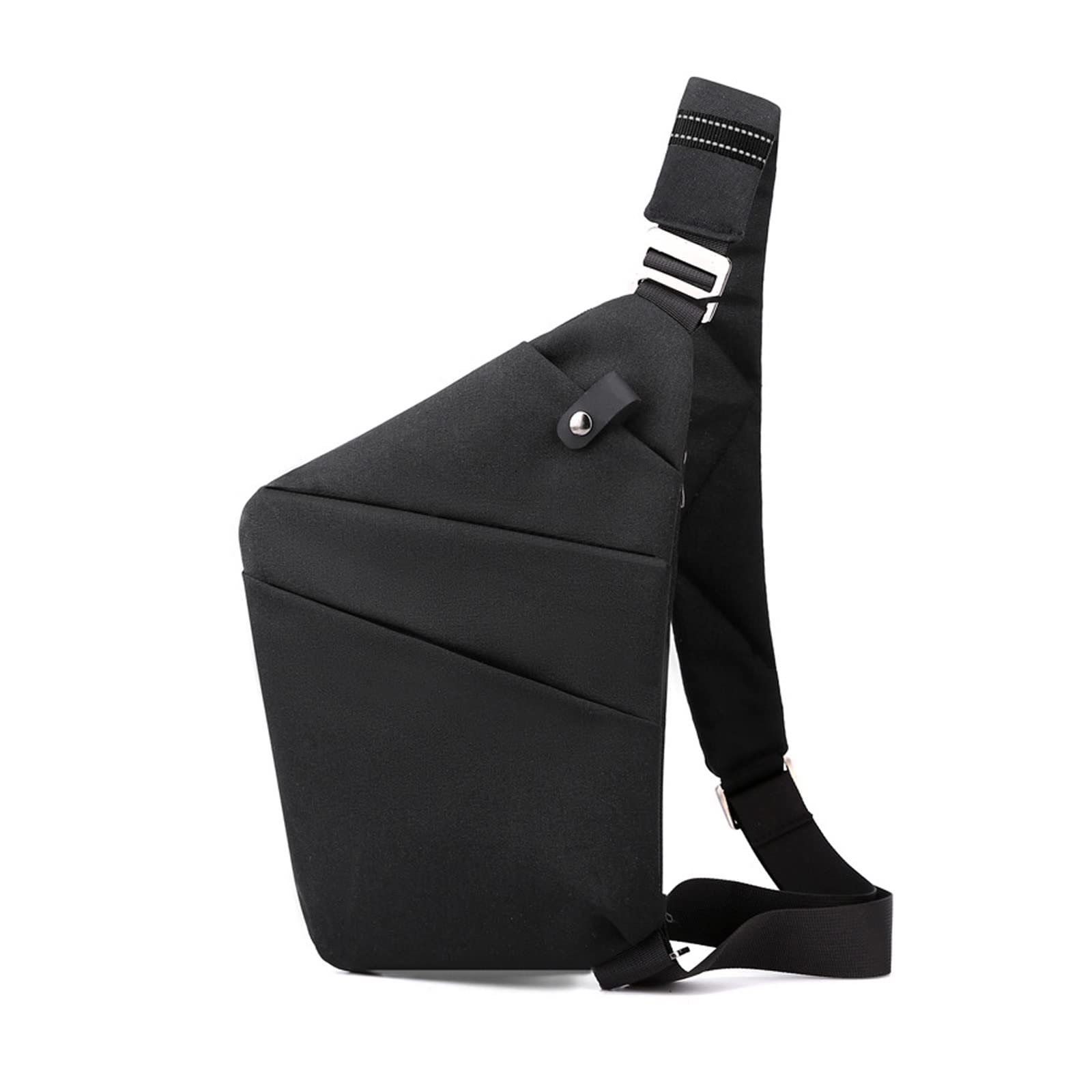 Anti-Theft Sling Bag - Secure Chest Shoulder Backpack for Men & Women | Travel, Hiking, Biking, Gym & Daily Use | Lightweight Nylon Crossbody Bag (Black)