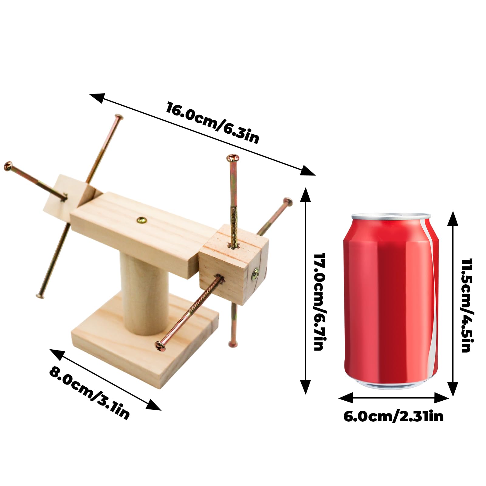 Wooden Rat Enrichment Toys - Interactive Spinning Treat Dispenser for Hamsters & Gerbils - Small Pet Exercise Toys for Cage Play