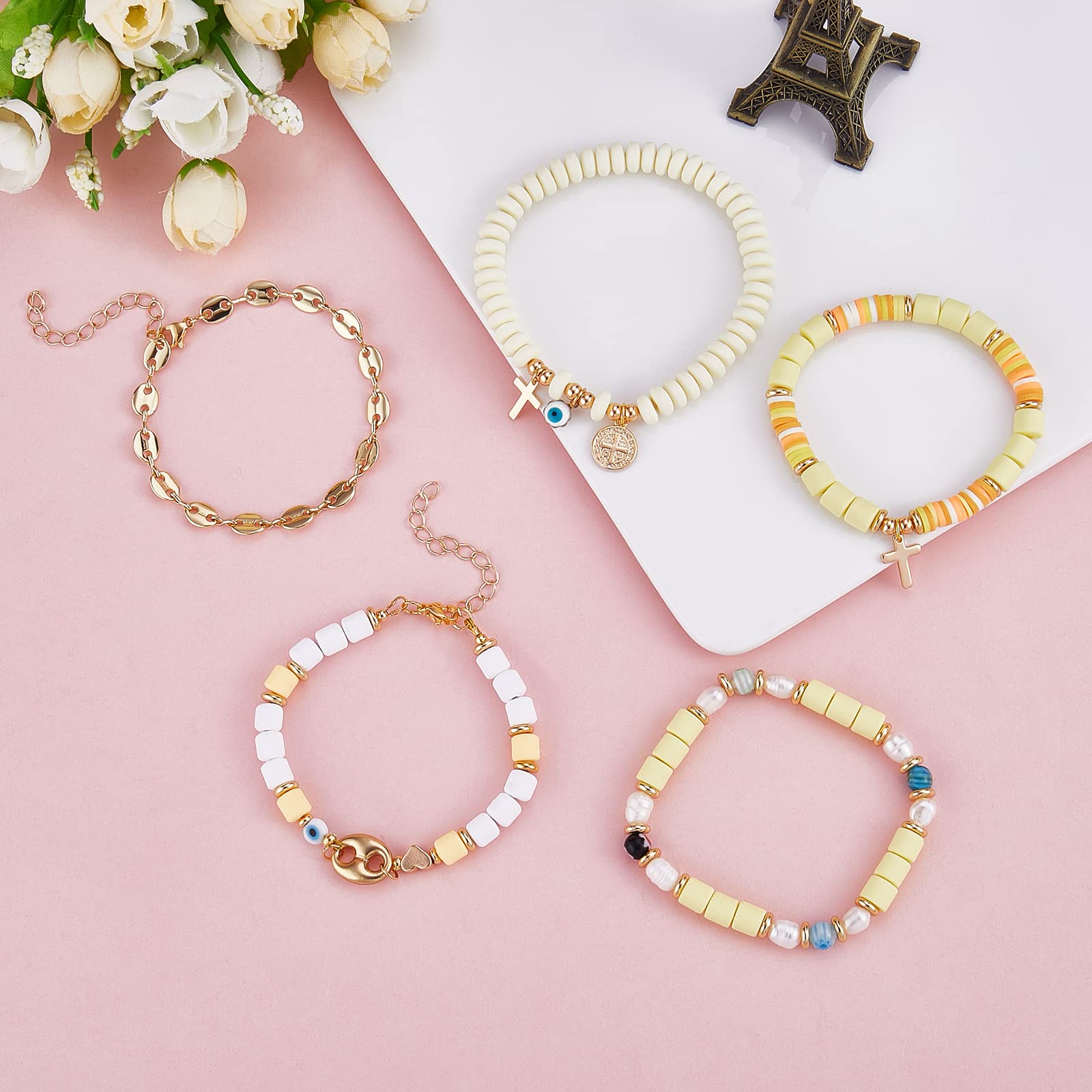 Ornaland Stretch Beaded Bracelets for Women & Men - Stackable Bohemian Surfer Jewelry - Perfect for Summer, Beach, and Everyday Wear