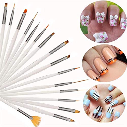 5Pcs Nail Art Brushes Set - Professional Dual-Ended Nail Design Tools for Detailing, Striping, Blending & Dotting | Perfect for DIY Manicures, Salon Nail Art & Gel Polish Designs