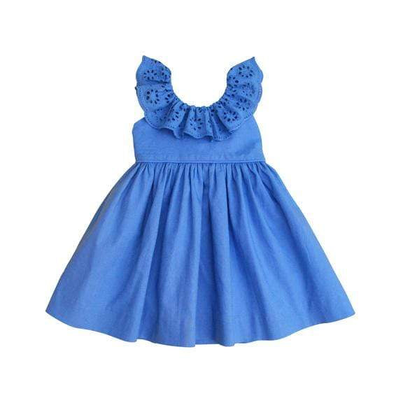 Stylish Sky Blue Poppy Dress for Women - Perfect for Summer Outings, Parties, and Casual Wear