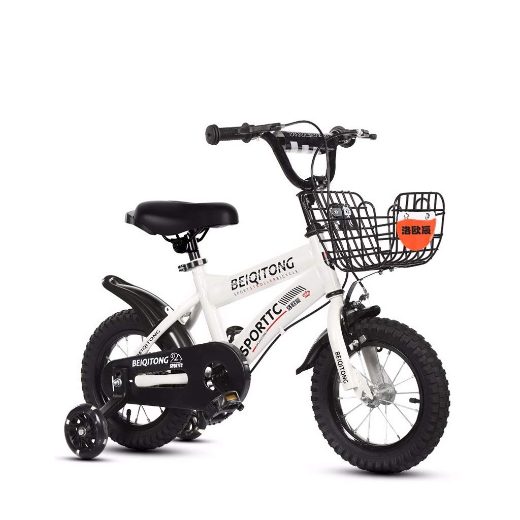 **12/14/16 Inch Kids Bike with Flash Wheels & Comfort Seat - Adjustable for Ages 2-7 Years - Perfect for Outdoor Play, Park Rides & Learning to Cycle (White, 12 Inch)**