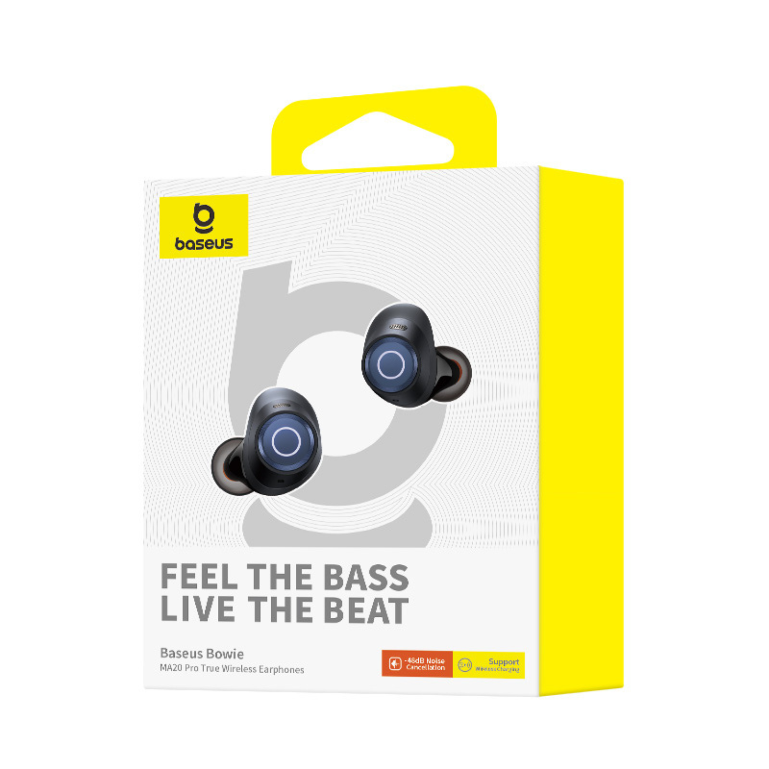 Baseus Bowie MA20 Pro Wireless Headphones with Active Noise Cancellation (ANC) - Black | Perfect for Travel, Workouts & Office Use