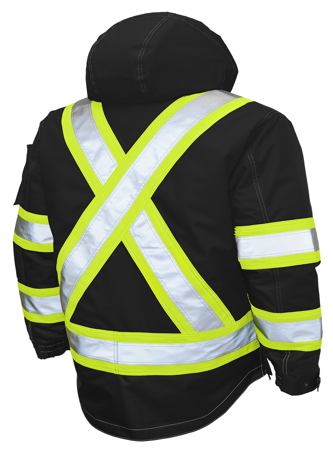 Tough Duck 4-in-1 High Visibility Safety Jacket S187 - Reflective Work Vest for Construction, Road Workers & Outdoor Activities
