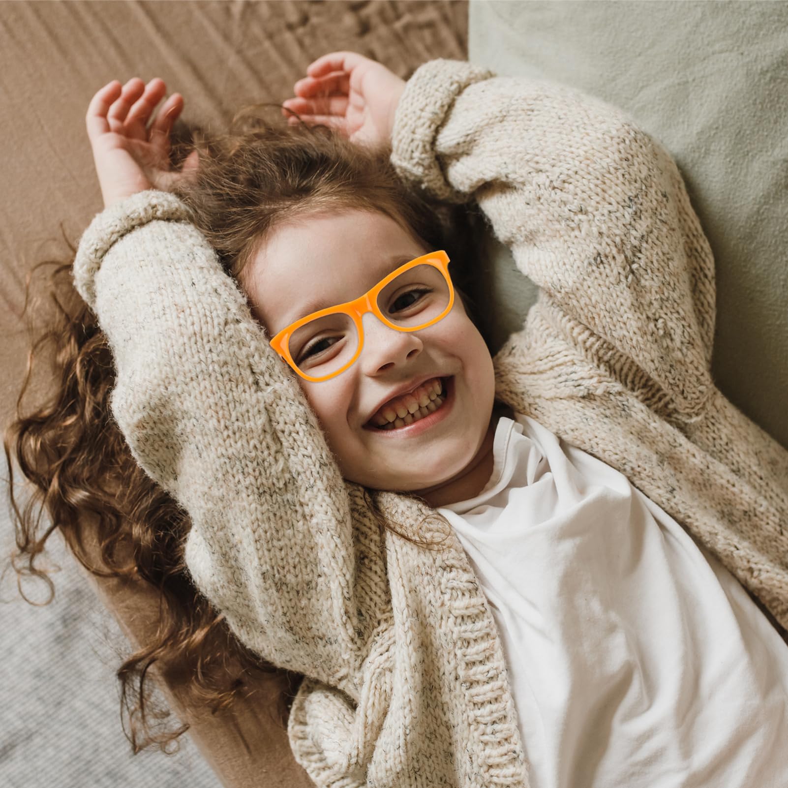 SOIMISS 36 Pcs Fun Baby Doll Glasses Frames - Colorful Kids Party Accessories, Toddler Pretend Play Toy, Orange PP Plastic Eyewear for Dress Up & Role Play Games | Perfect for Birthday Parties, Halloween Costumes & Photo Props