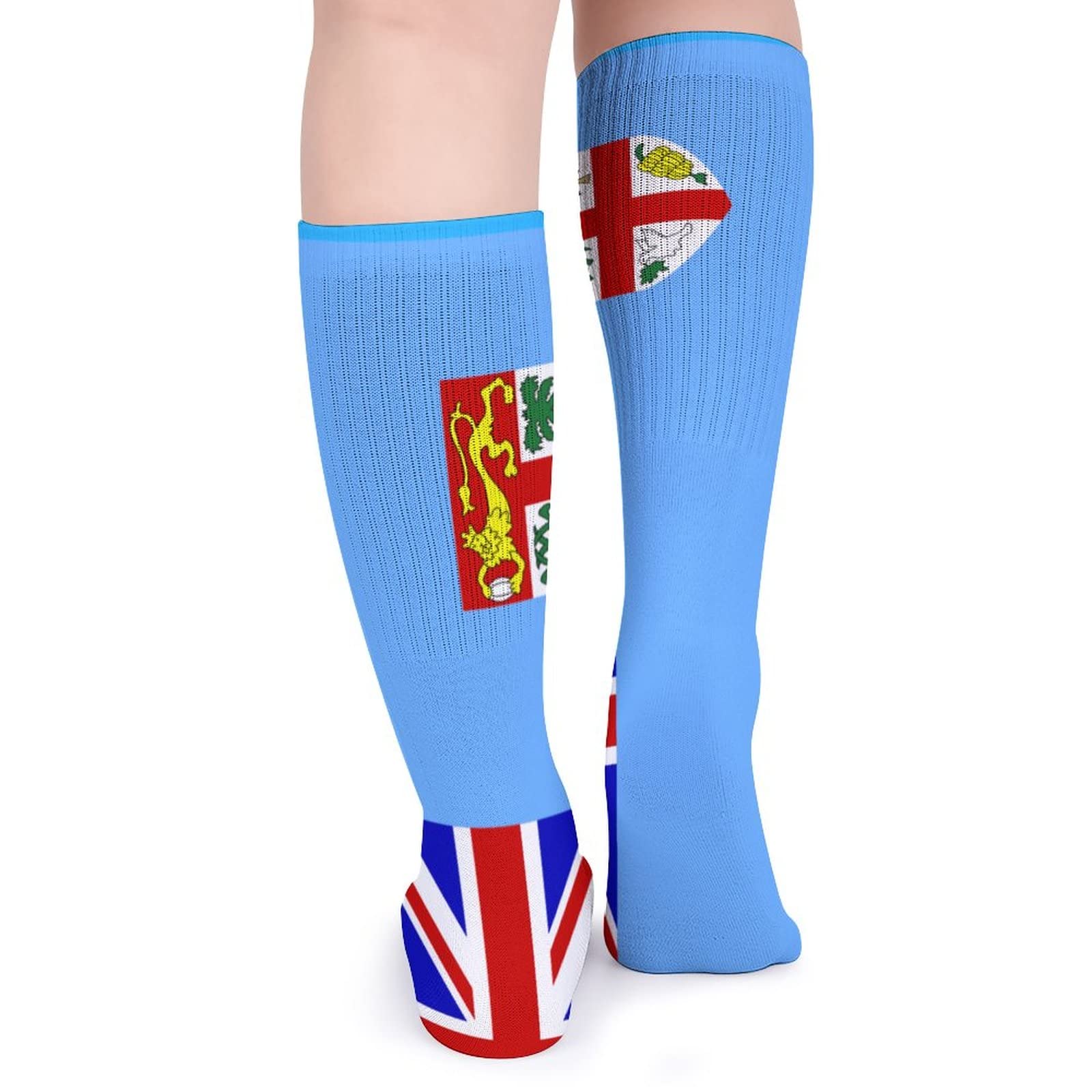 Fiji Flag Casual Socks - Moisture Wicking & Breathable Athletic Socks for Men & Women (5 Pairs) - Perfect for Running, Gym Workouts & Everyday Wear