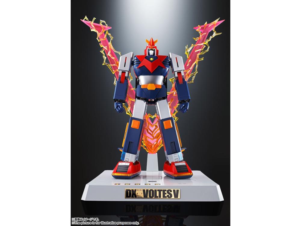 Bandai DX Soul of Chogokin Super Electromagnetic Machine Voltes V Action Figure - Premium Collectible Robot Toy for Anime Fans & Collectors - Perfect for Display, Gifts, and Anime-Themed Decor