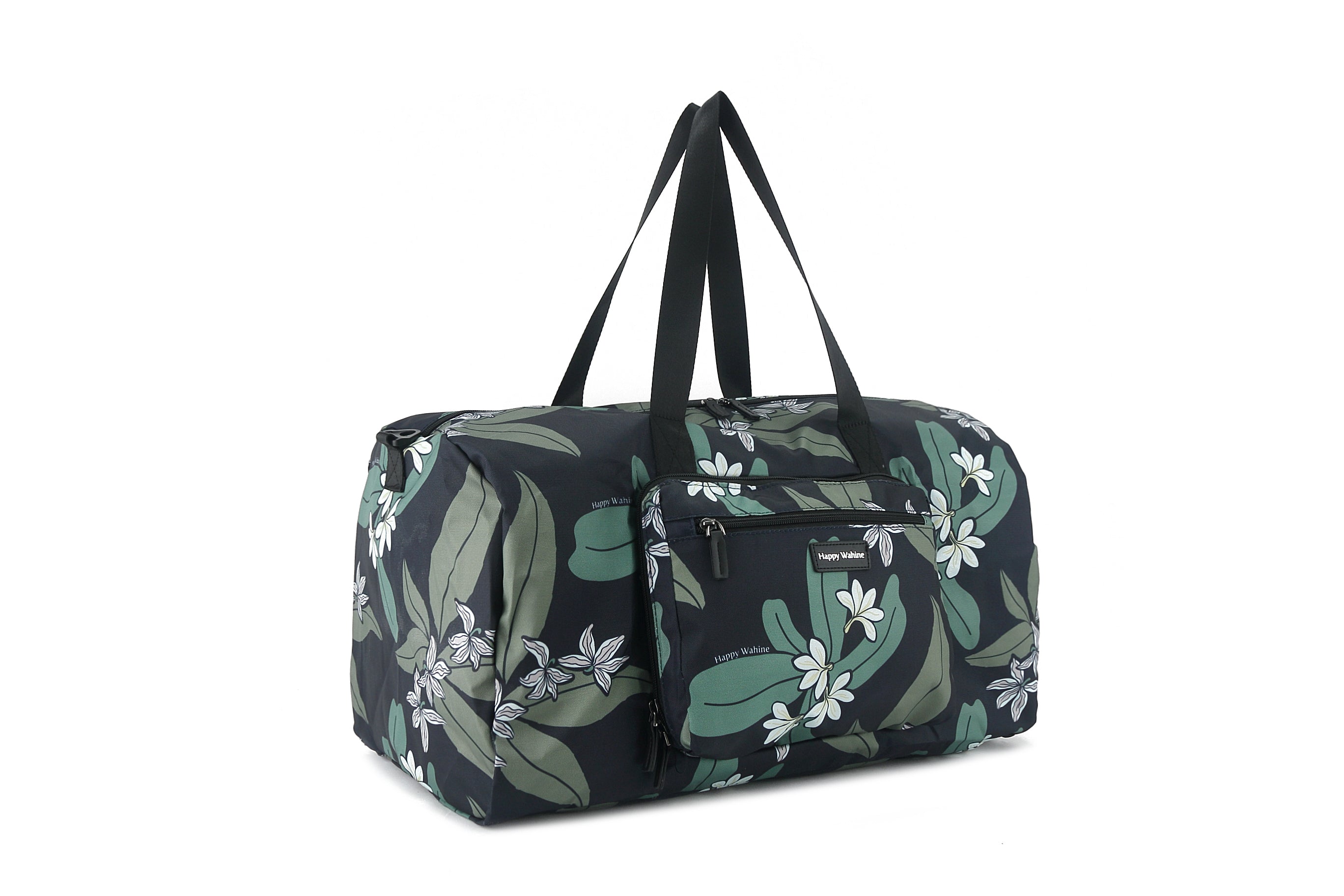 Stephanie Naupaka Grey Duffle Bag - Water-Resistant Travel Duffel for Gym, Weekend Trips & Outdoor Adventures
