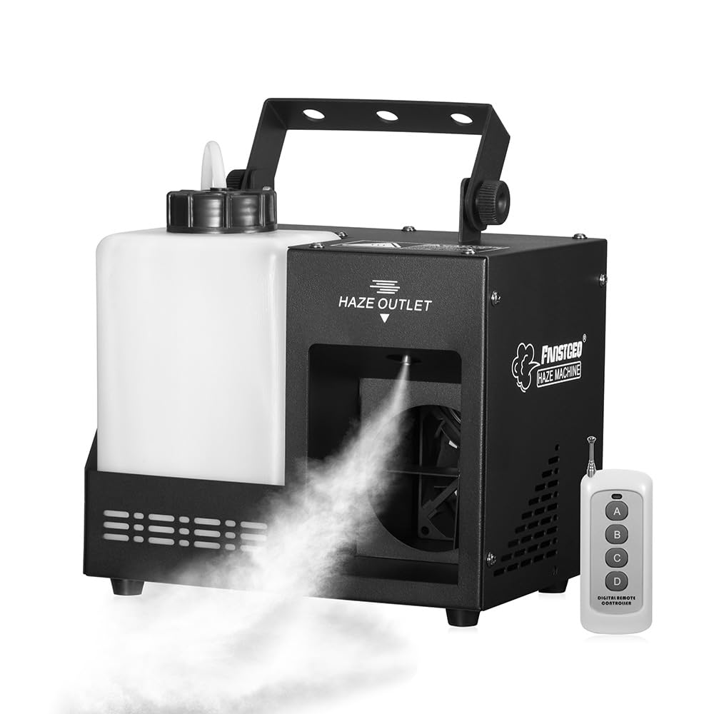 Professional Haze Machine with Wireless Remote & DMX Control - Continuous Fog Machine for DJ Light Shows, Stage Effects, Halloween Parties & Home Theater
