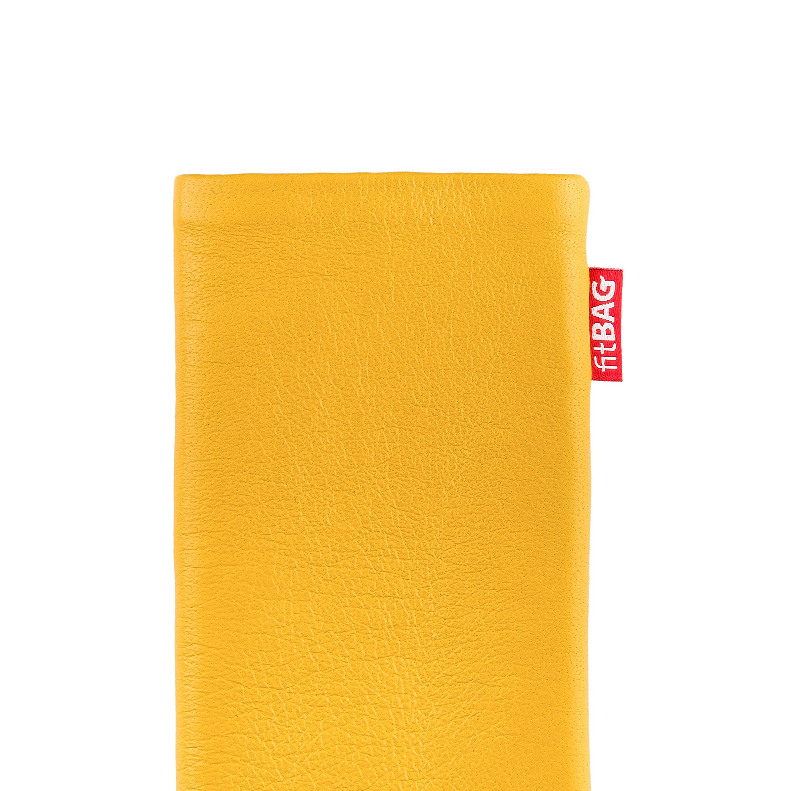 Premium Yellow Custom Tailored Sleeve for Huawei Mate 10 Pro | German-Made Nappa Leather Pouch Case with Microfiber Lining | Perfect for Business Travel, Daily Commute & Display Protection