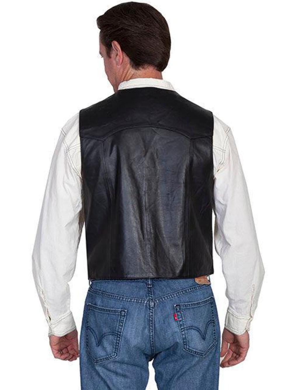 Men's Lambskin Leather Vest with Lapel - Stylish & Warm Winter Fashion for Outdoor Activities & Casual Wear