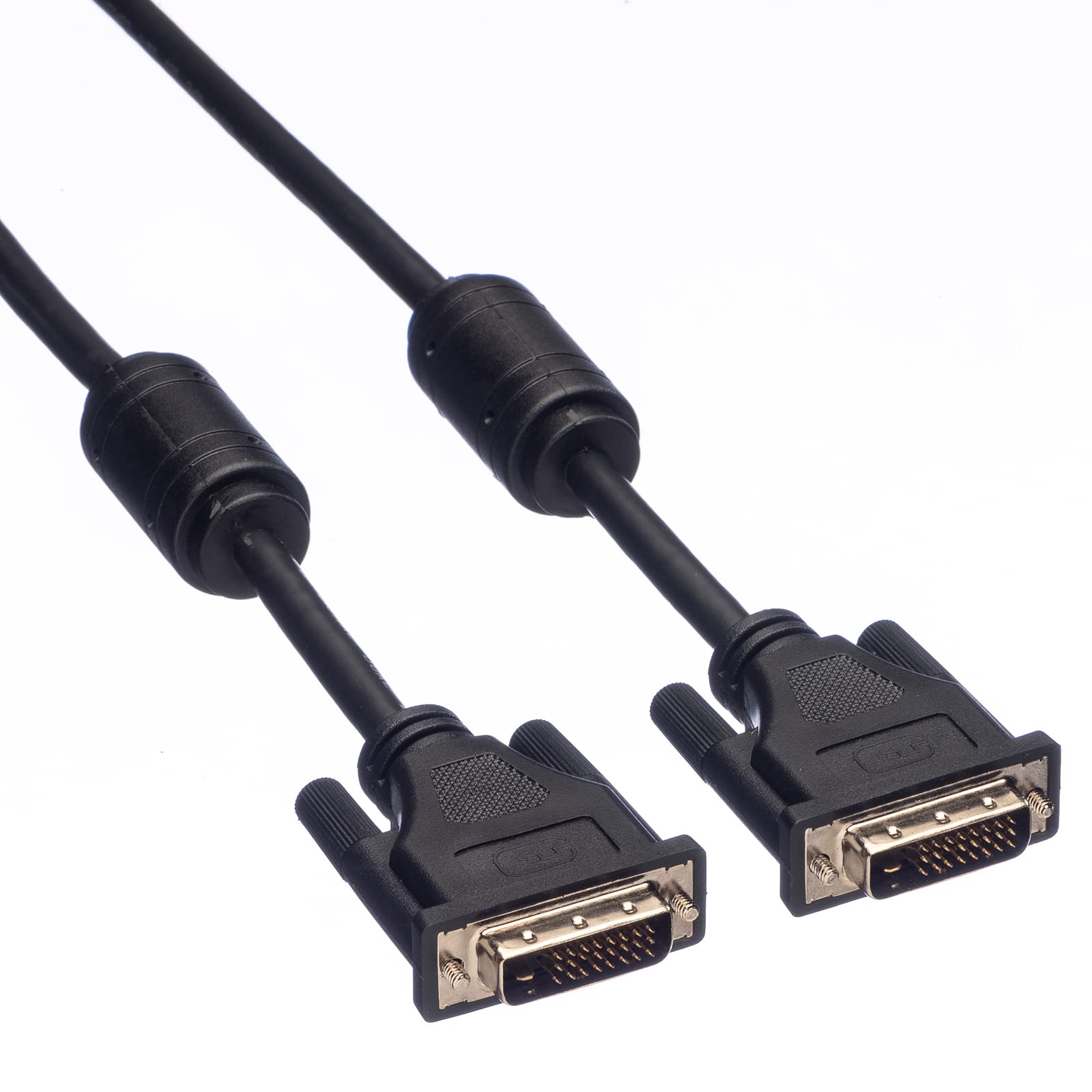 High-Speed DVI to DVI Cable 15ft - Dual Link Digital Video Monitor Cable for PC, Laptop, Gaming - Black DVI-D Male to Male Connector for HD Displays, Projectors & Home Theater Setup
