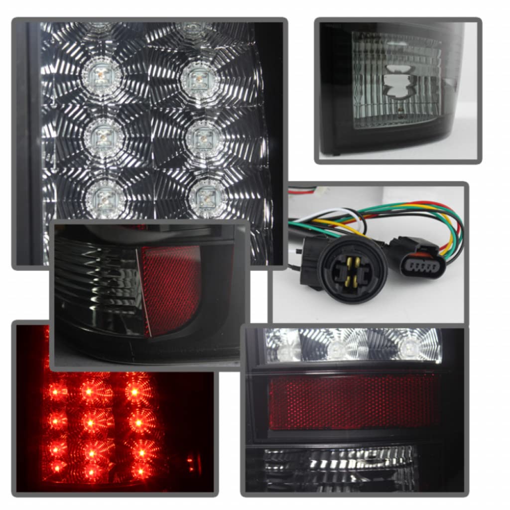 2007-2014 GMC Yukon Spyder LED Tail Lights Pair - Black Smoke Style (5078087) | Upgrade for Enhanced Visibility & Style | Perfect for Night Driving & Custom Look