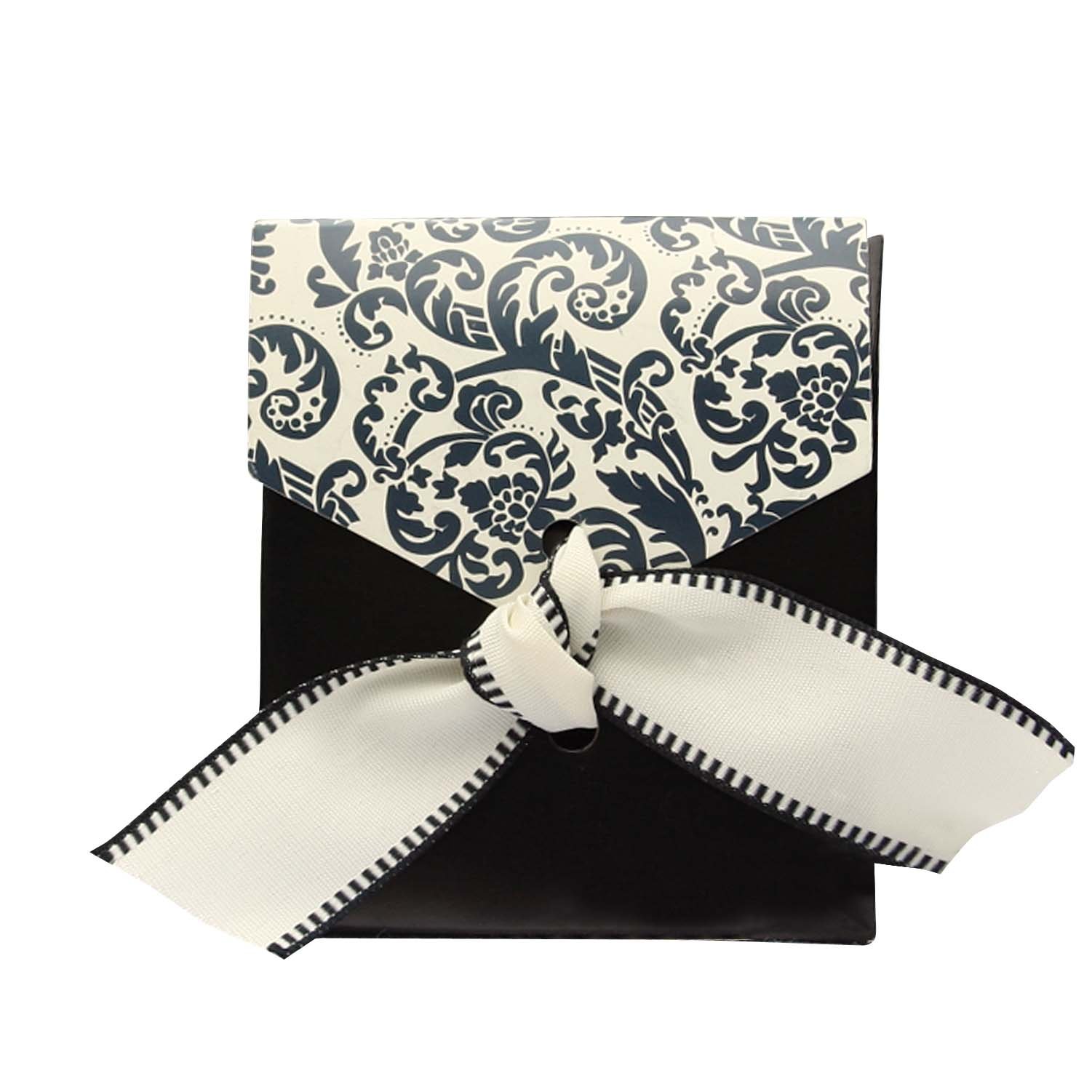 Elegant Black and Ivory Wedding Favor Boxes - Set of 25 - Perfect for Bridal Showers, Receptions & Anniversary Celebrations