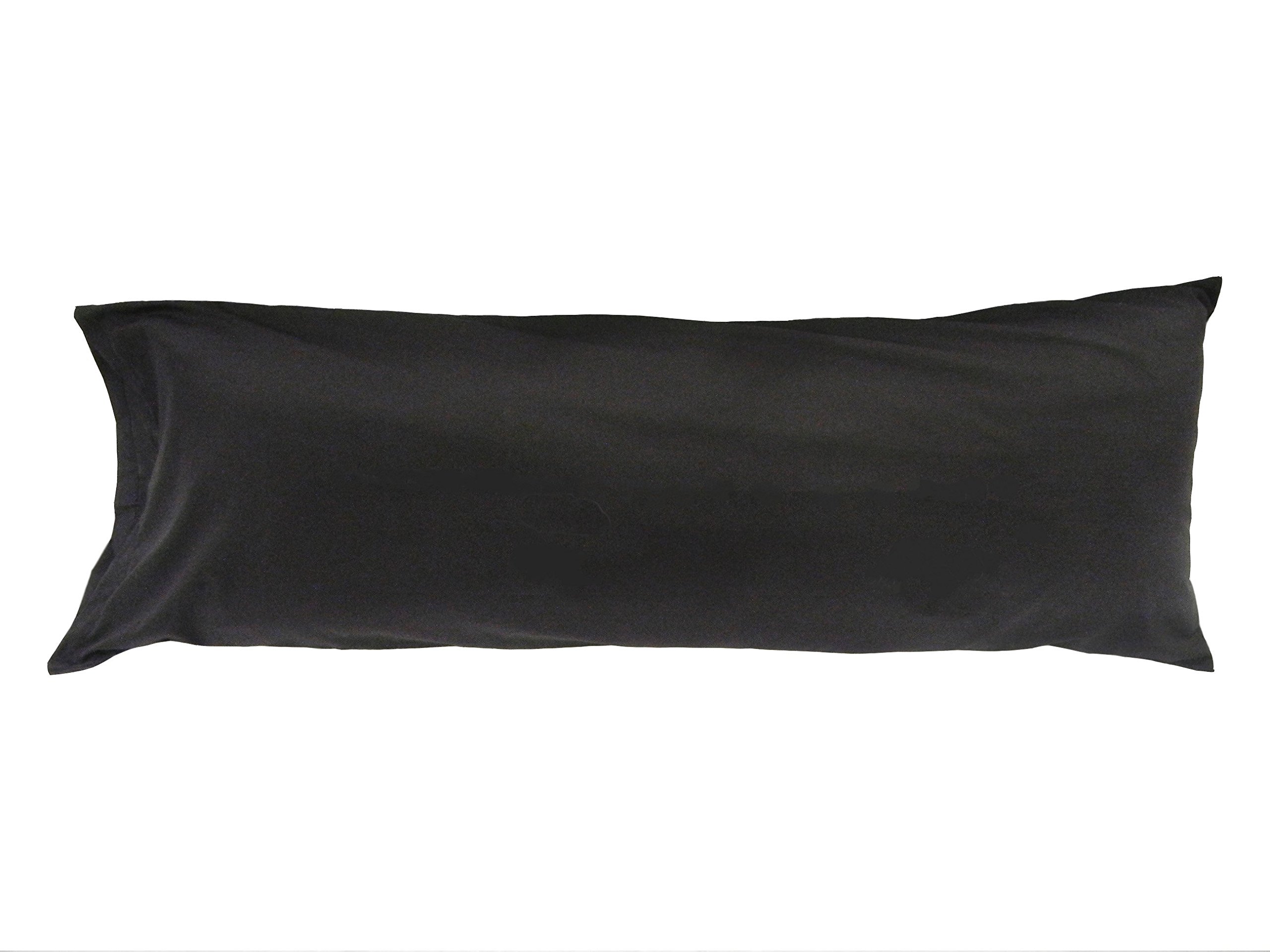 Sleep Solutions Body Pillow Case - Soft & Breathable Cover for Full Body Support | Black | Perfect for Pregnancy, Back Pain Relief & Side Sleepers