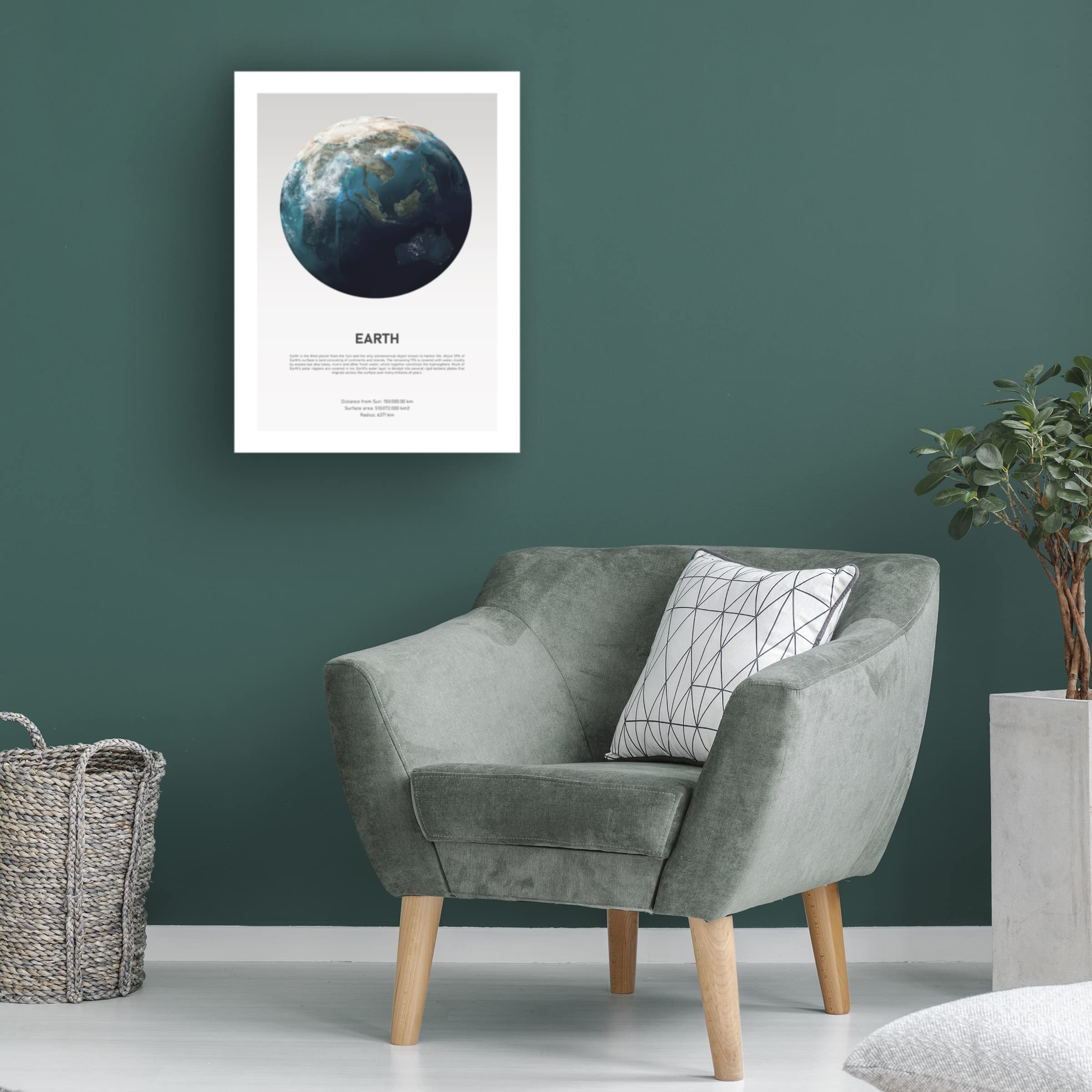 Trademark Fine Art 'Earth Light' Canvas Print by Design Fabrikken - Modern Wall Decor for Living Room, Bedroom & Office
