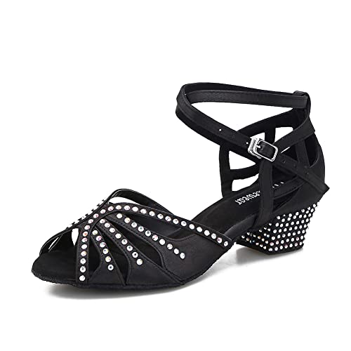 Black Rhinestone-1.5inch Heels