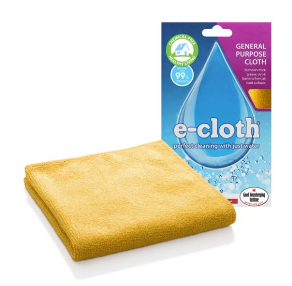E-Cloth General Purpose Cleaning Cloth - Microfiber Dusting & Polishing Cloth for Home, Kitchen, Bathroom, and Car Cleaning