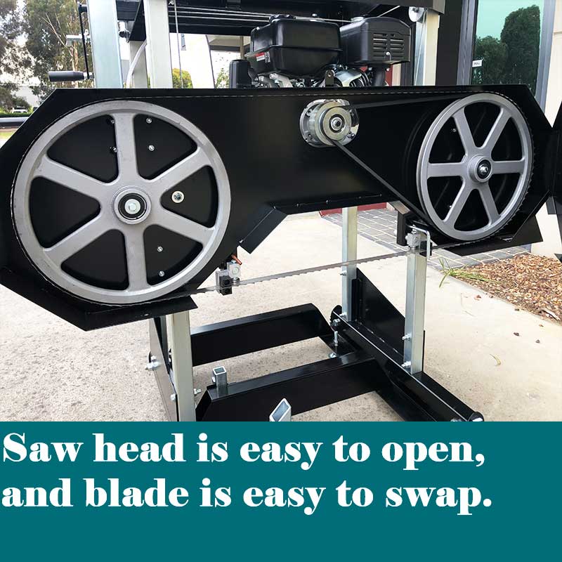 Forestwest 22-Inch Portable Wood Sawmill with 10HP Gas Engine - BM11125 for DIY Lumber Cutting, Woodworking Projects & Home Construction