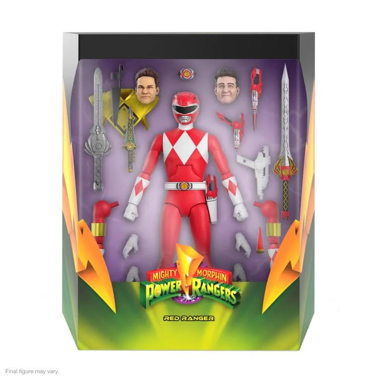 Mighty Morphin Power Rangers ULTIMATES! Red Ranger Action Figure - 6 Inch Collectible Toy for Fans, Kids & Adults - Perfect for Display, Play & Power Rangers Themed Parties
