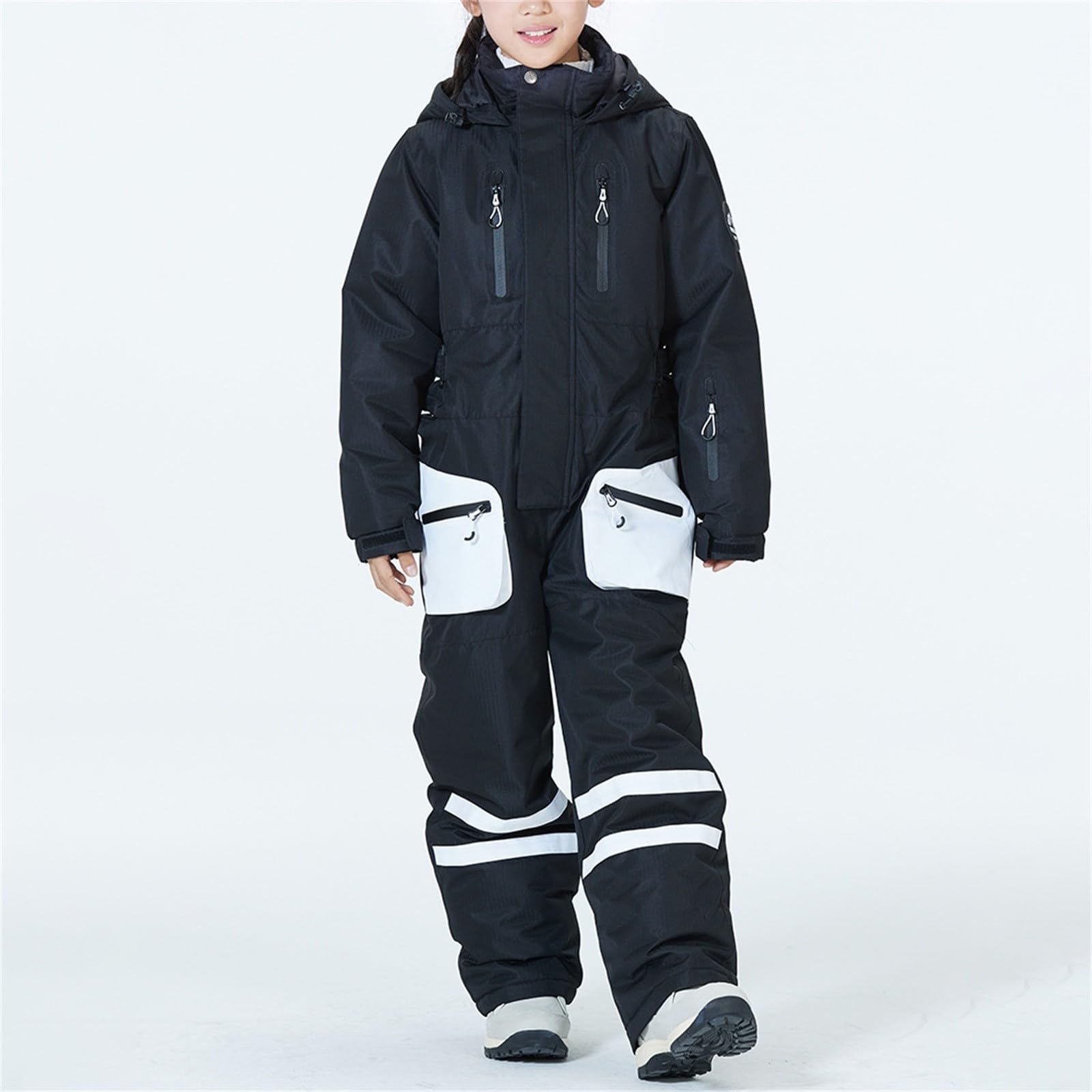 Waterproof Insulated Fleece-Lined Snowsuit for Kids - Boys & Girls Winter Jumpsuit for Skiing, Snowboarding & Outdoor Play | Warm Pram & Snowmobile Suit