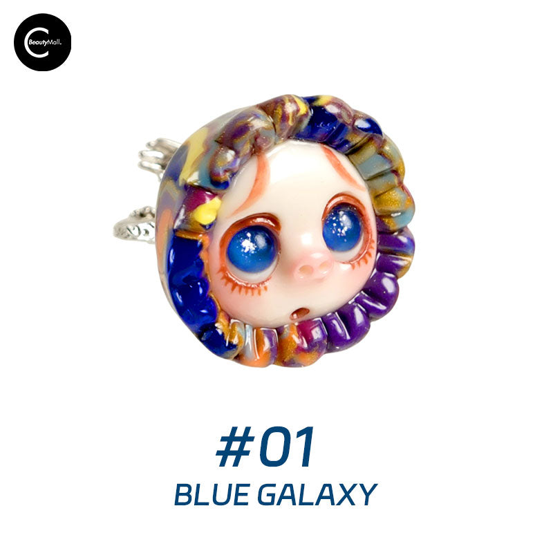 QUANDO Starry Sky Pig Series - Handmade Polymer Clay & Sterling Silver Adjustable Ring for Women | Boho Chic Jewelry Gift for Birthday, Anniversary & Everyday Wear