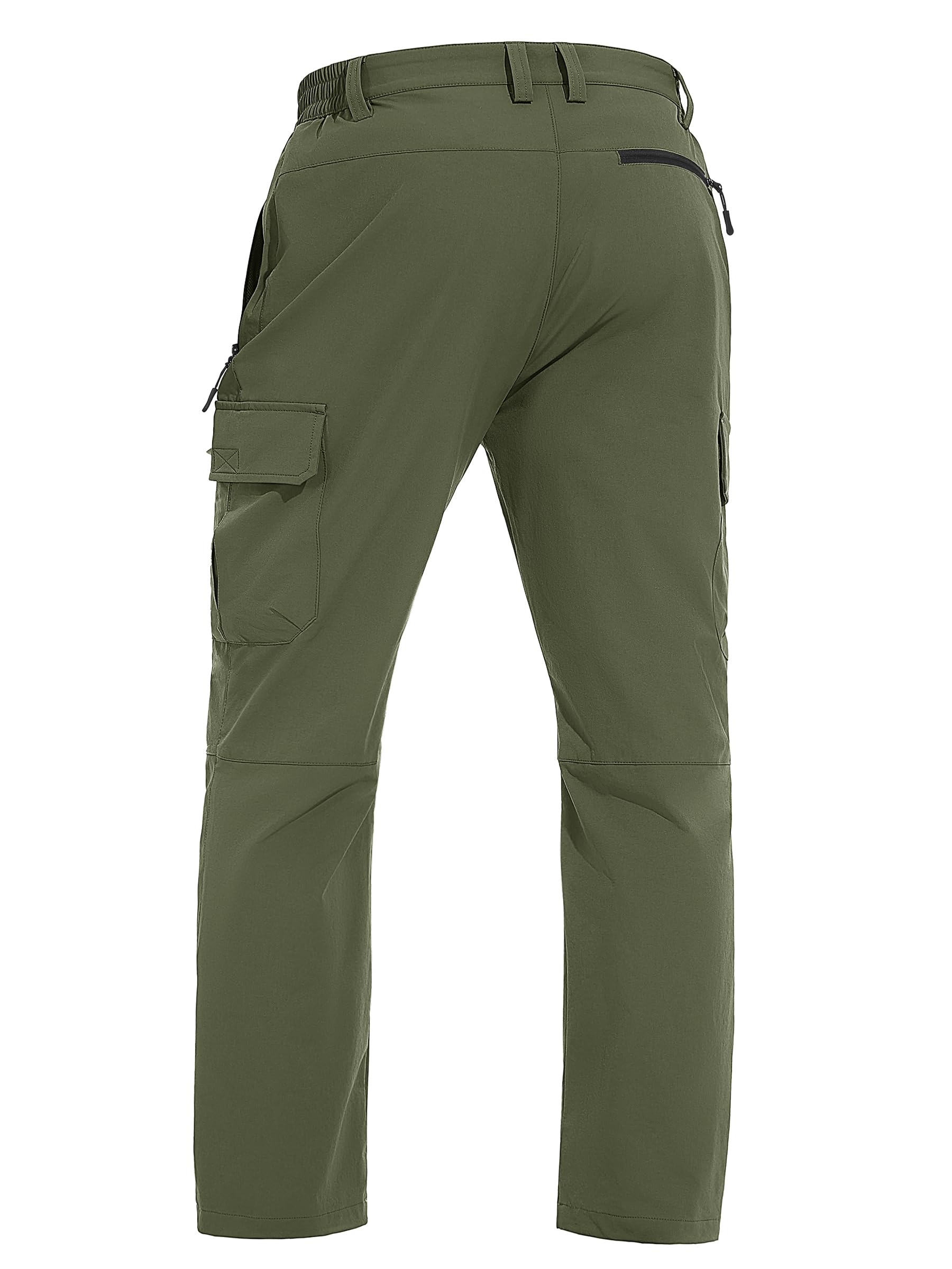 TACVASEN Men's Cargo Pants - 5 Pocket Water Resistant Quick Dry Lightweight Stretch Ripstop Pants for Hiking, Work, Travel & Outdoor Adventures