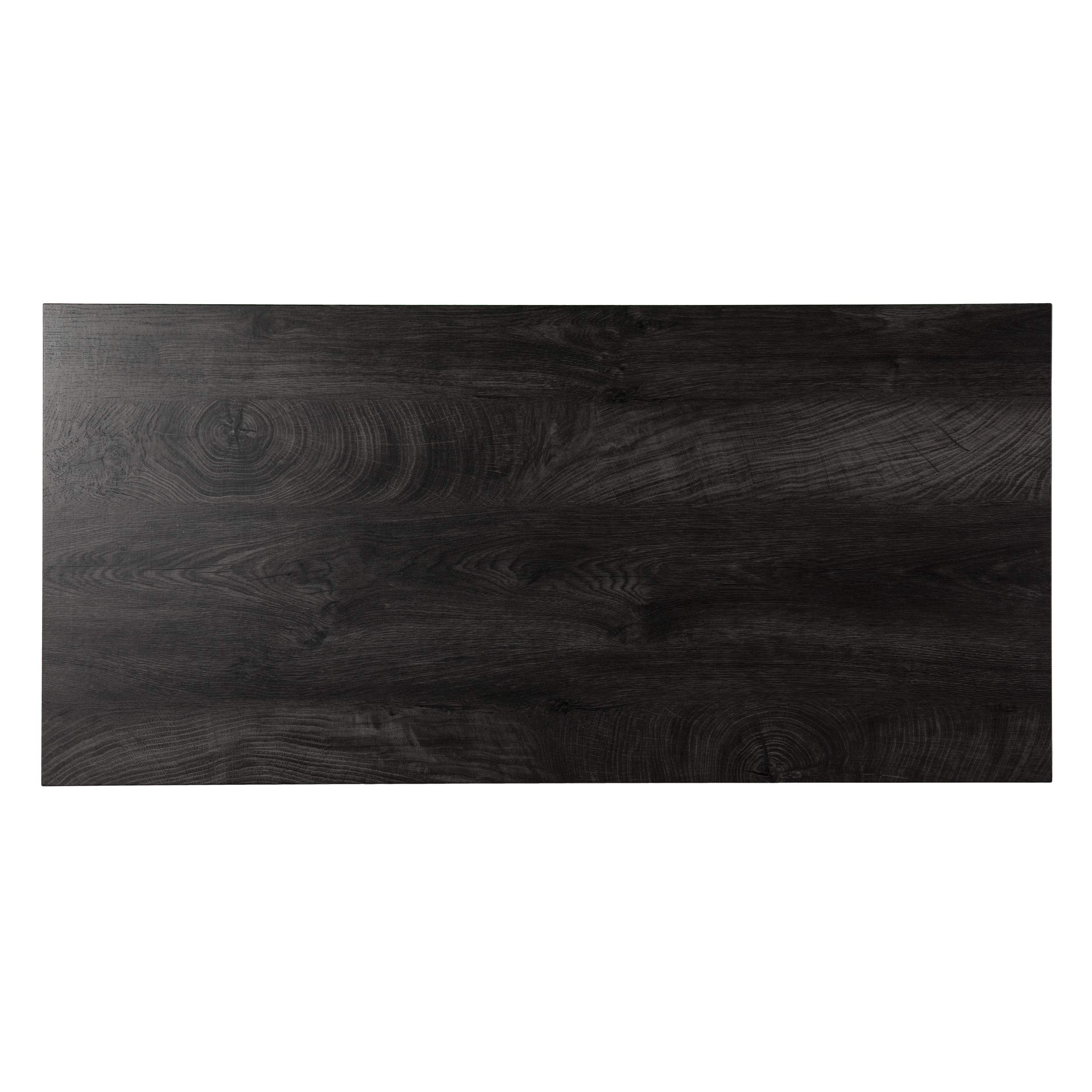 SEI Furniture Hapsford Writing Desk - Black & Natural Wood Home Office Desk for Small Spaces | Study Desk, Computer Desk for Bedroom & Home Office